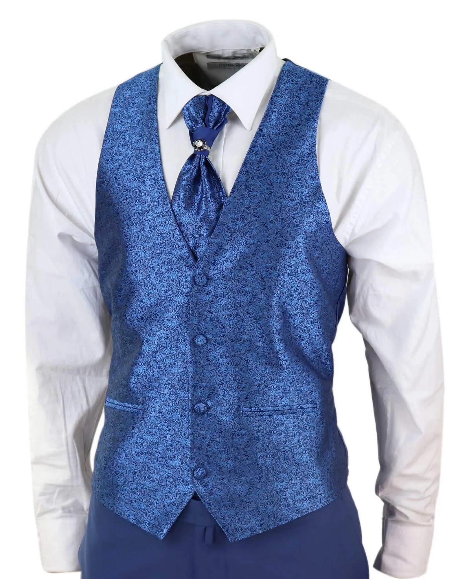 Costume de mariage 4 pièces avec cravate pour le marié