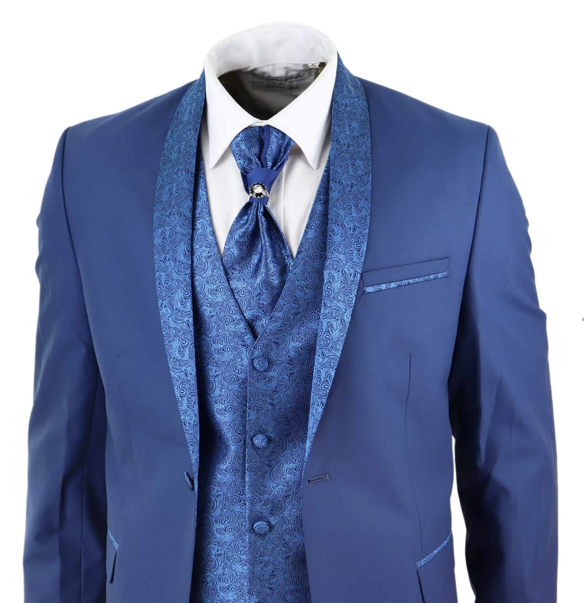 Costume de mariage 4 pièces avec cravate pour le marié