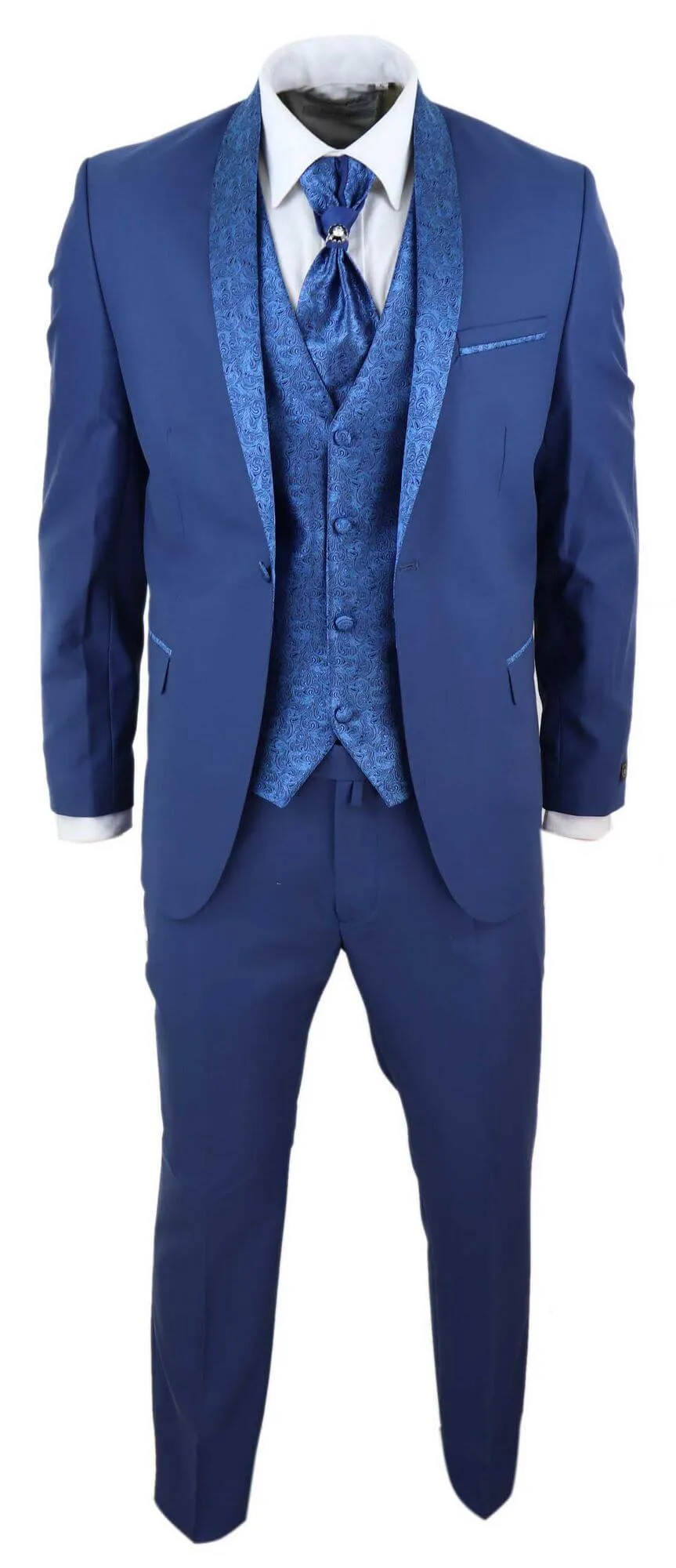 Costume de mariage 4 pièces avec cravate pour le marié