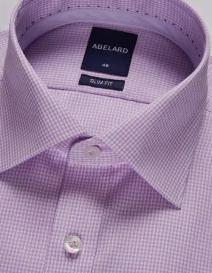 Abelard - Chemise d'affaires à manches longues - Vichy - Lilas/Blanc Abelard Clothing