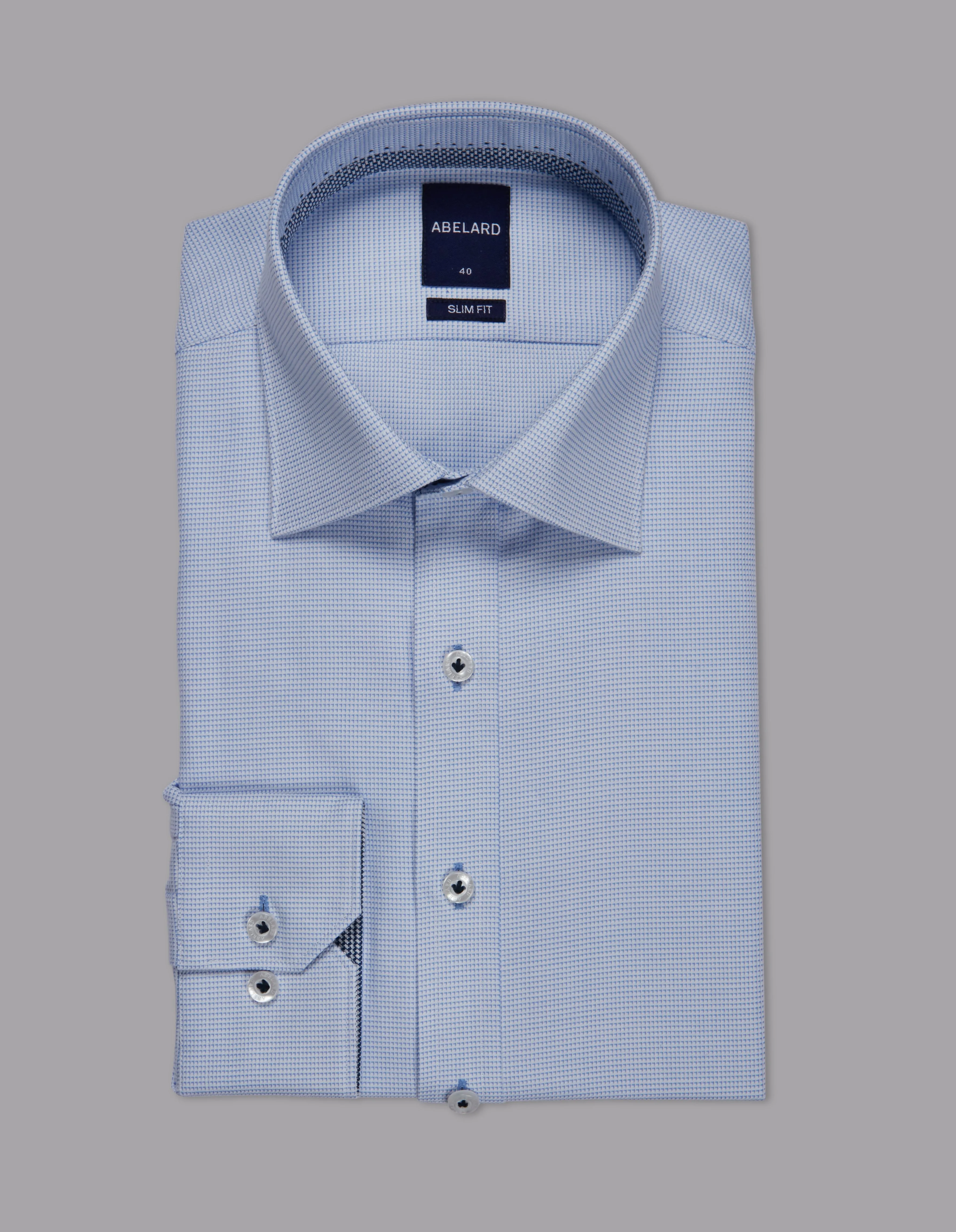 Abelard - Chemise d'affaires à manches longues - Texturée - Bleu ciel Abelard Clothing