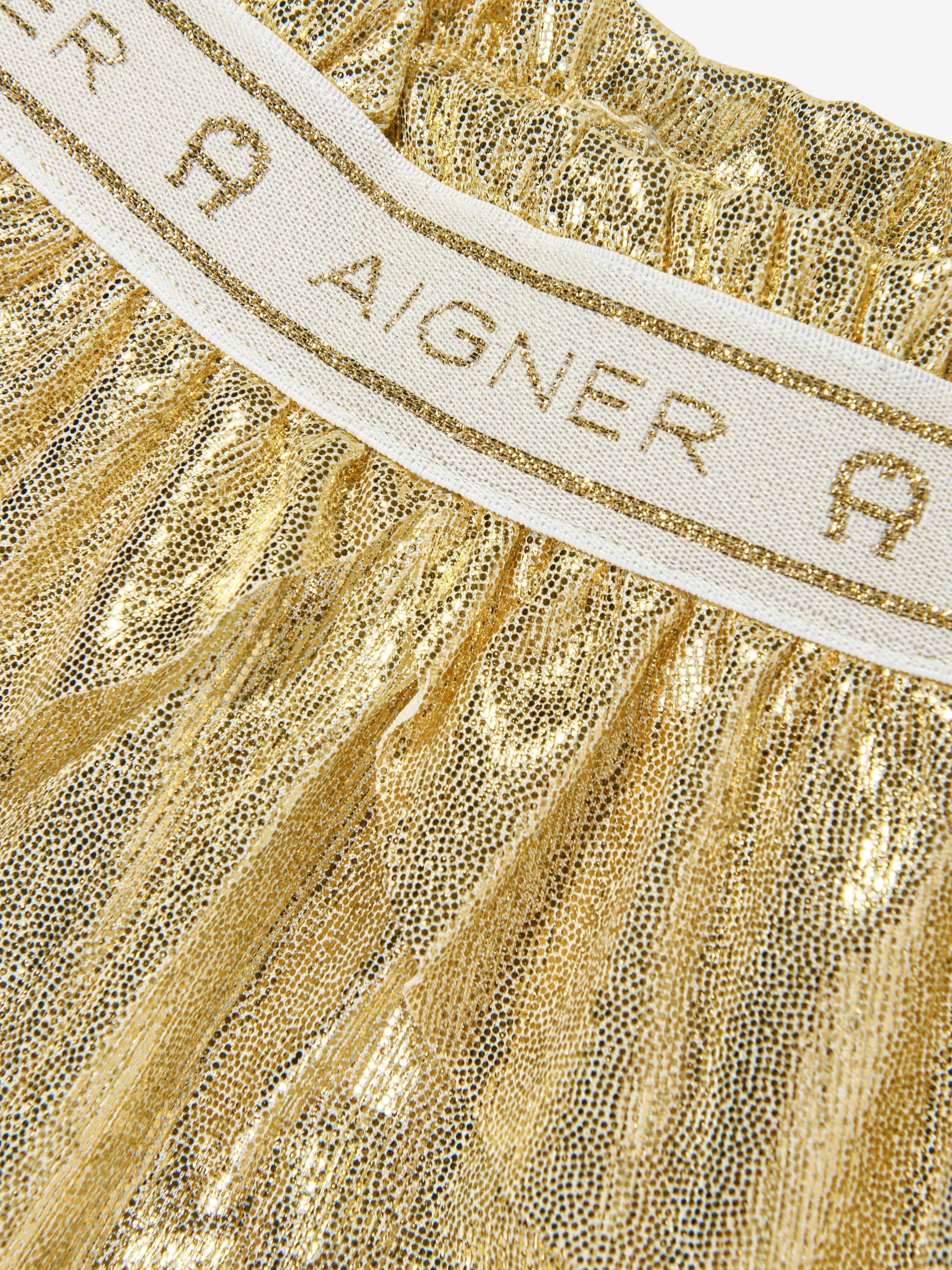 Pantalon métallisé or Aigner Girls