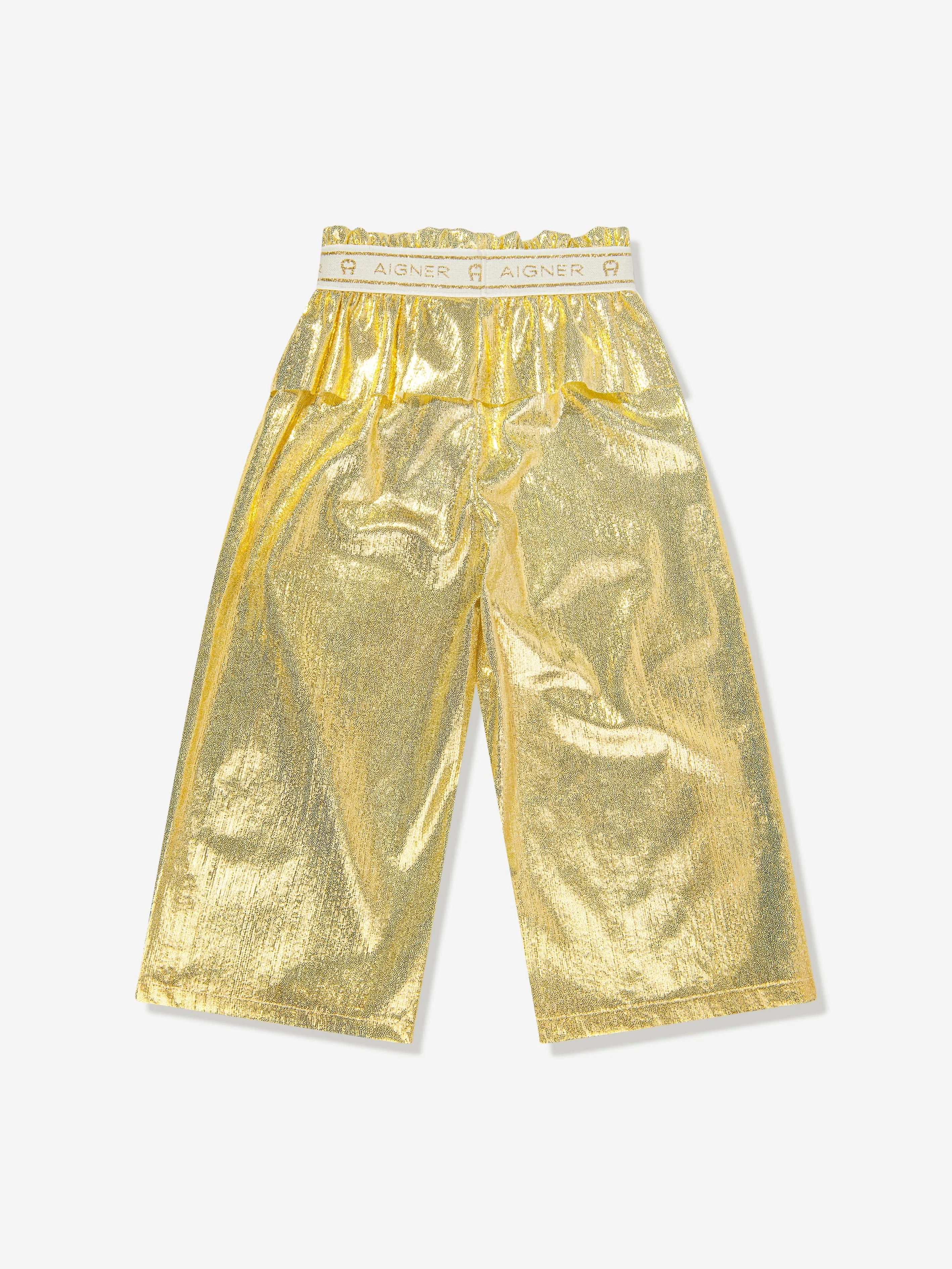 Pantalon métallisé or Aigner Girls