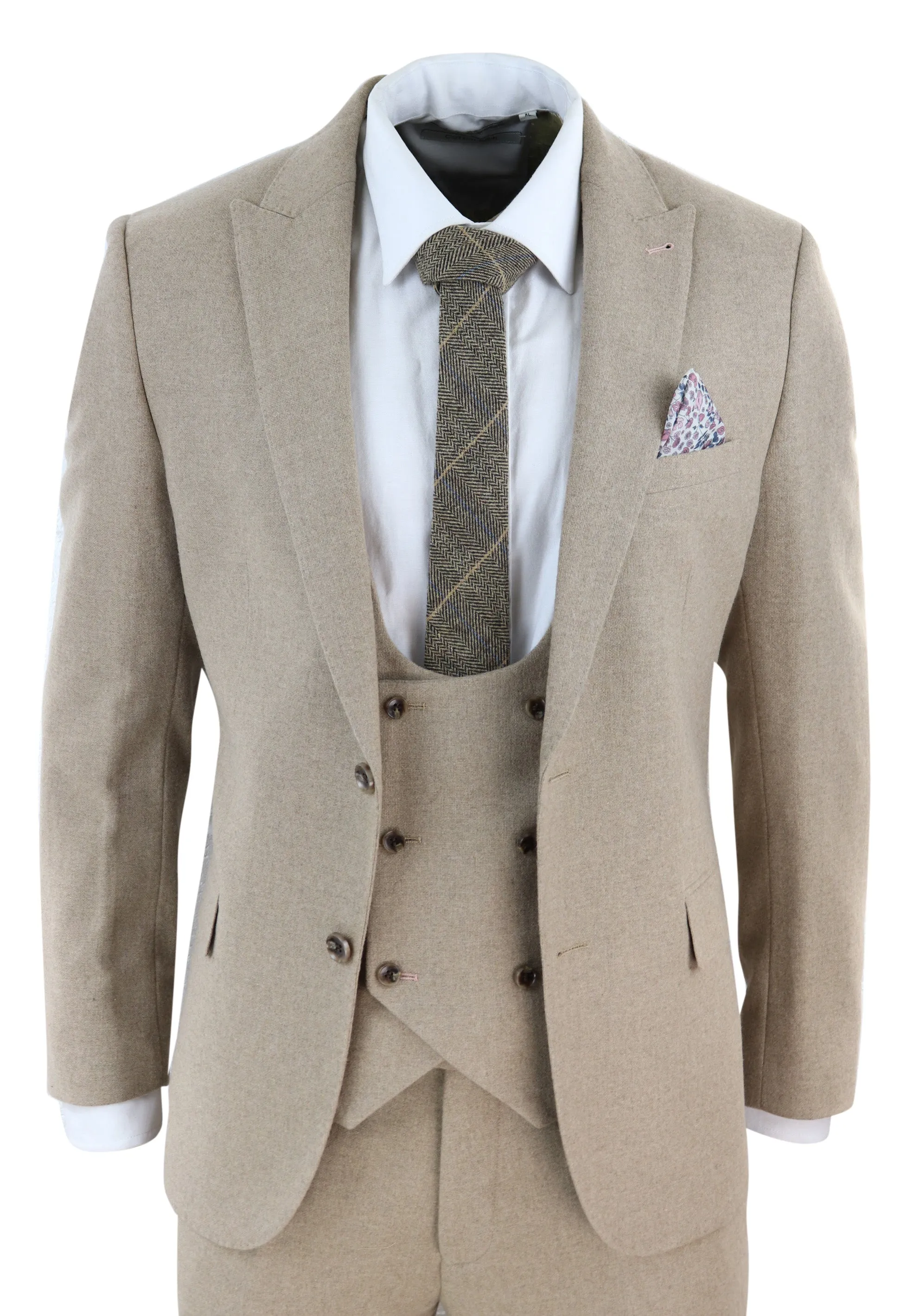 Costume 3 pièces AK-23 en tweed chevron