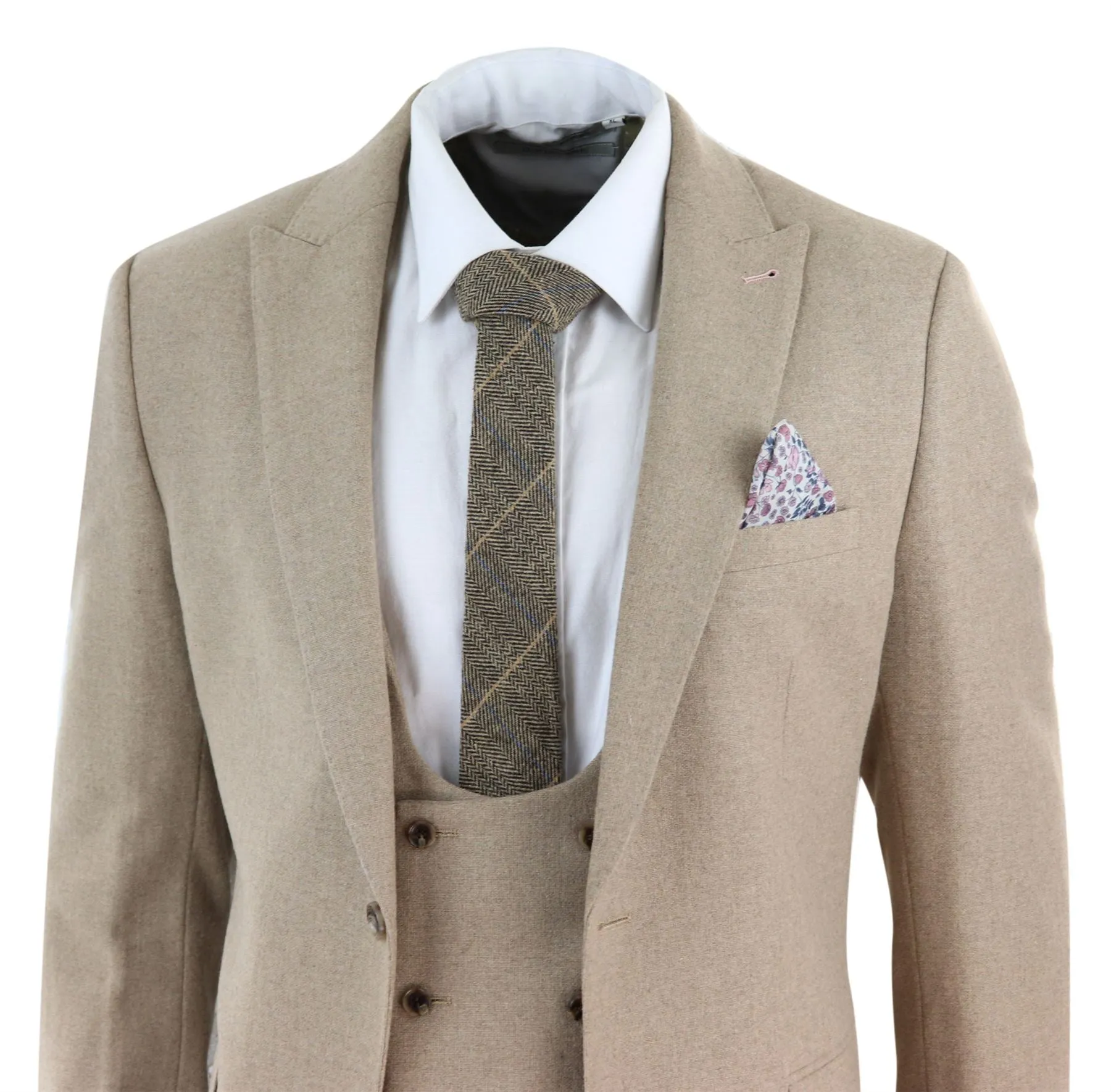 Costume 3 pièces AK-23 en tweed chevron