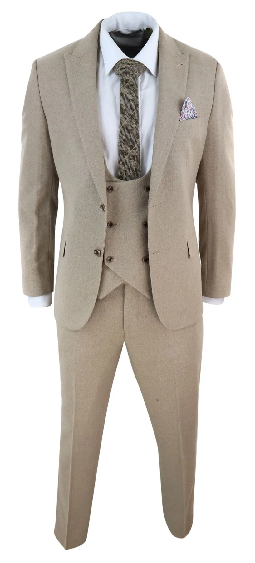 Costume 3 pièces AK-23 en tweed chevron