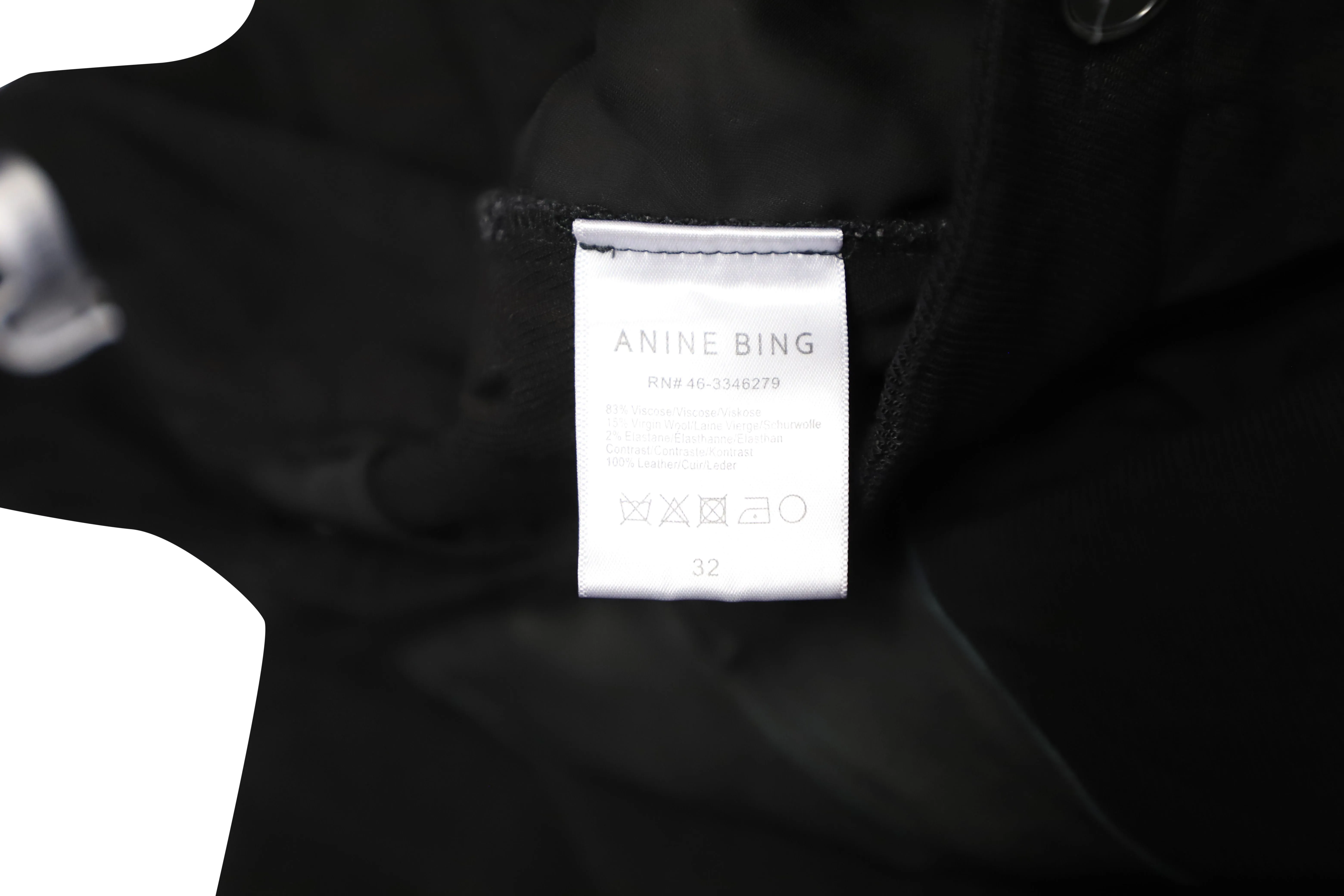 Pantalon Anine Bing en Viscose Noire