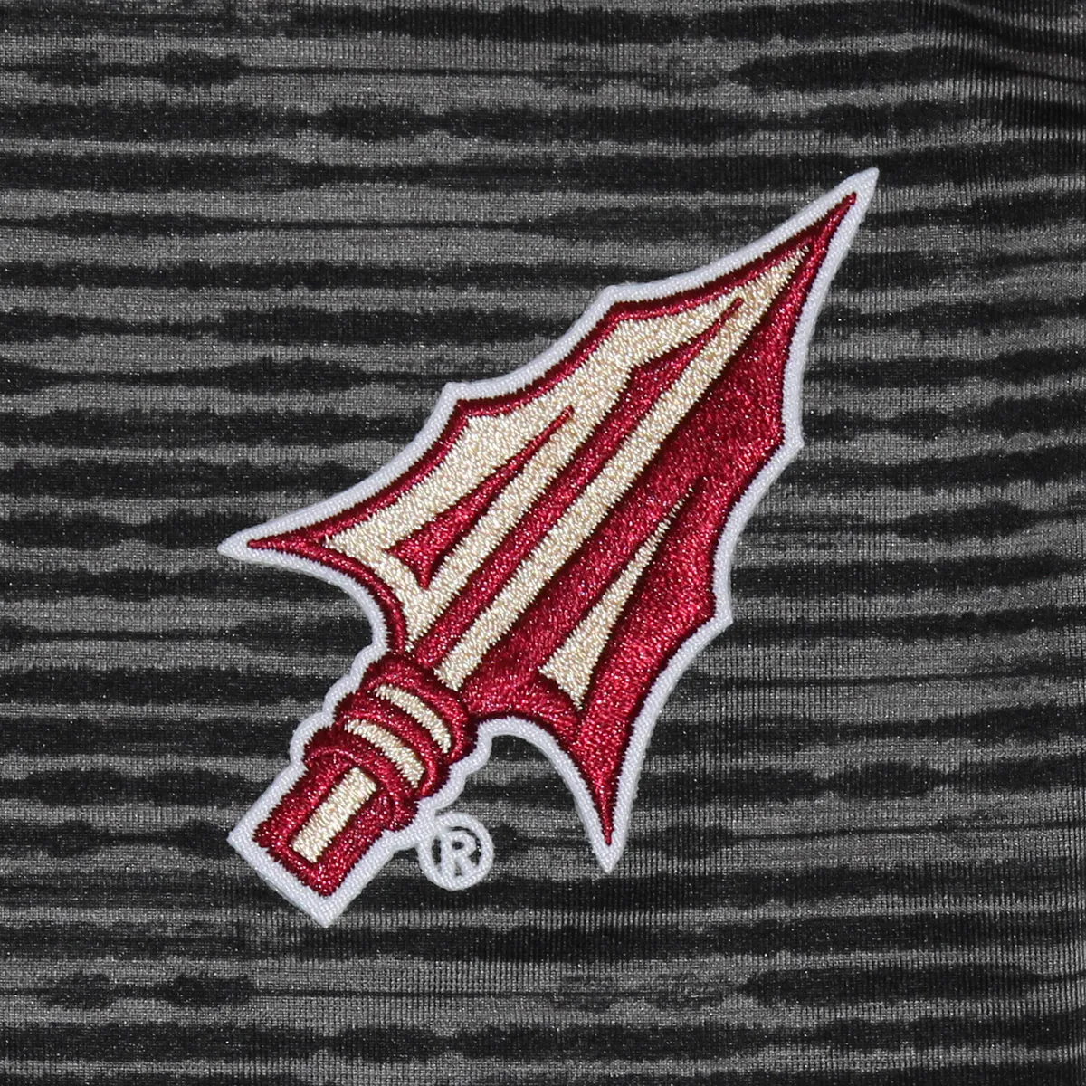 Polo de performance rayé à motif de pointe de flèche pour homme Antigua - Noir chiné
