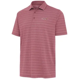 Polo à rayures tonales Antigua pour hommes avec logo lance - Grenat
