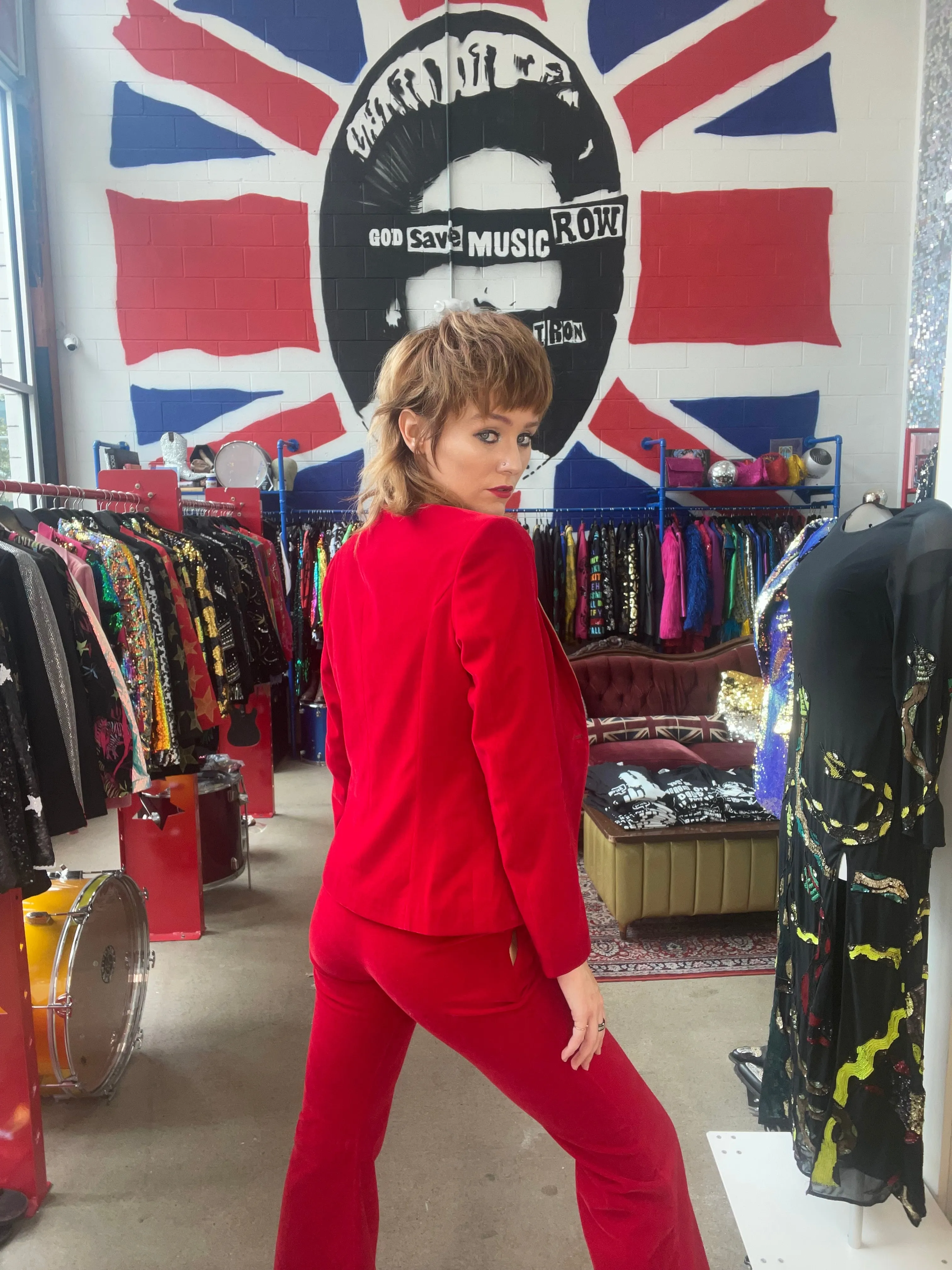Costume Rebelle Velours Rouge Any Old Iron