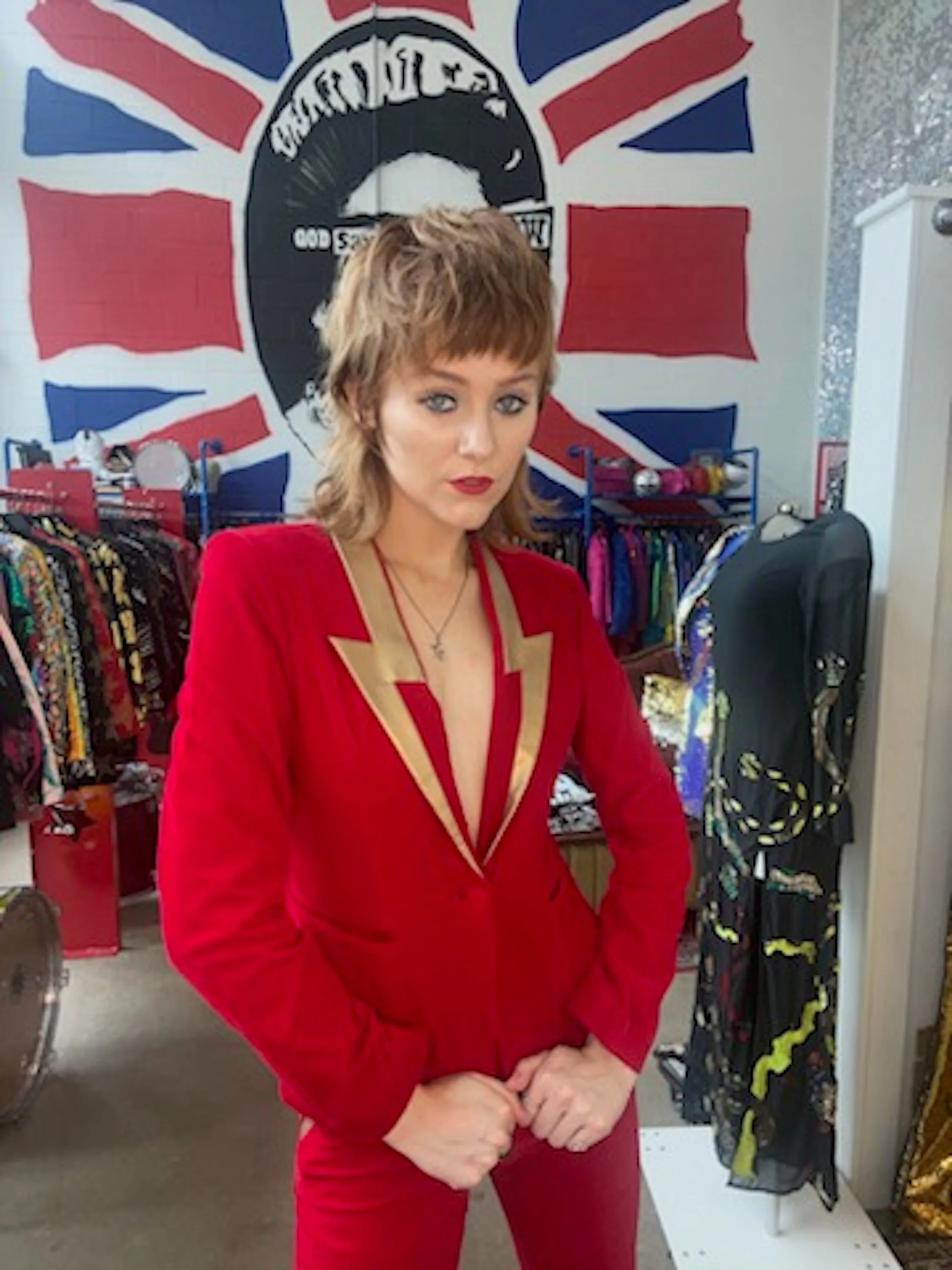 Costume Rebelle Velours Rouge Any Old Iron
