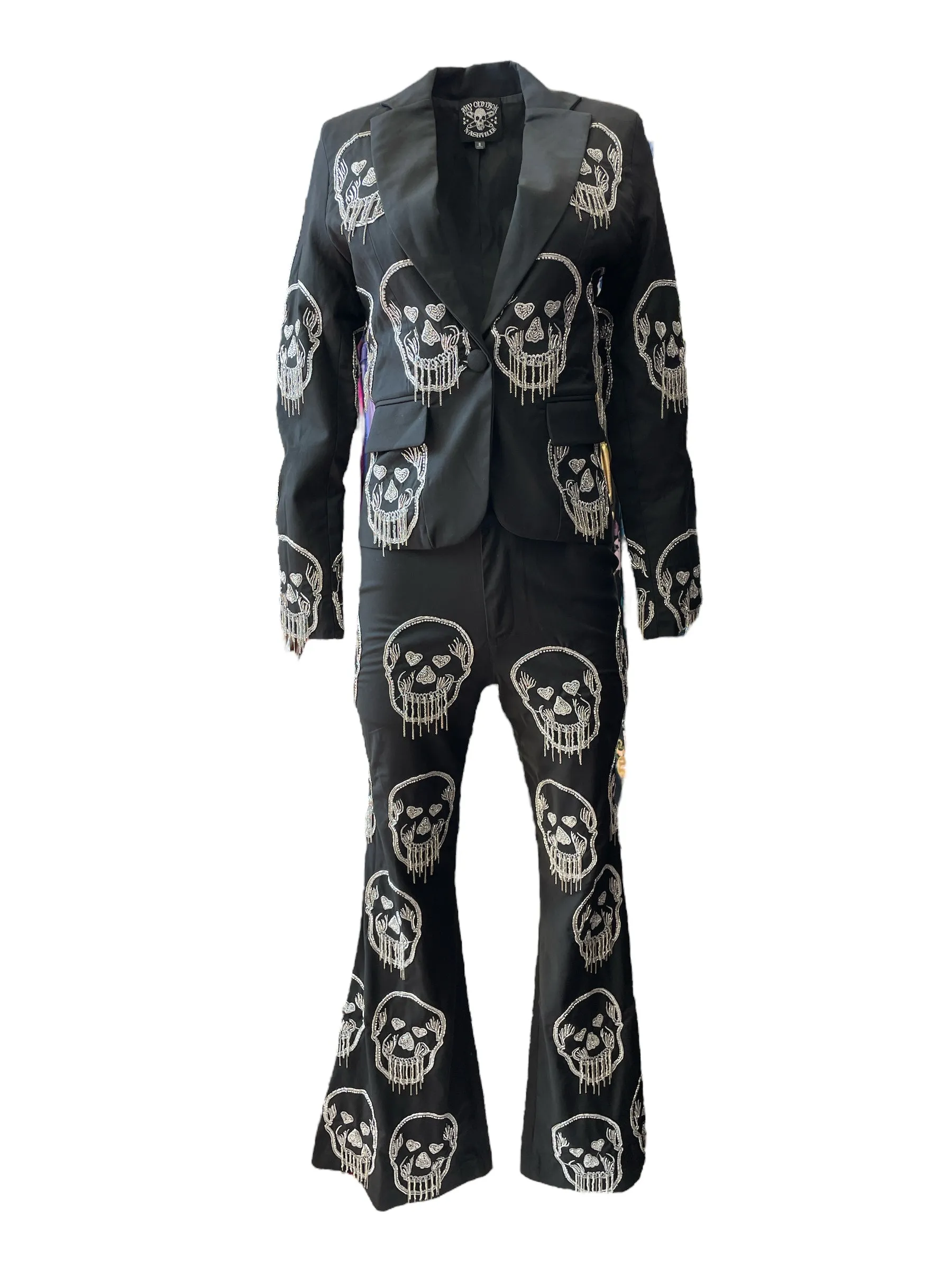 Costume à Franges Crâne en Fer Forgé