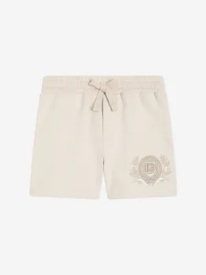 Short de bébé garçon avec logo en ivoire