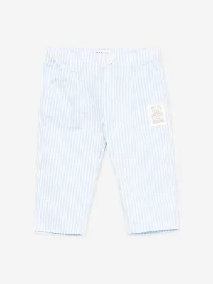 Pantalons Ours en Peluche à Rayures Bleu pour Bébé Garçon