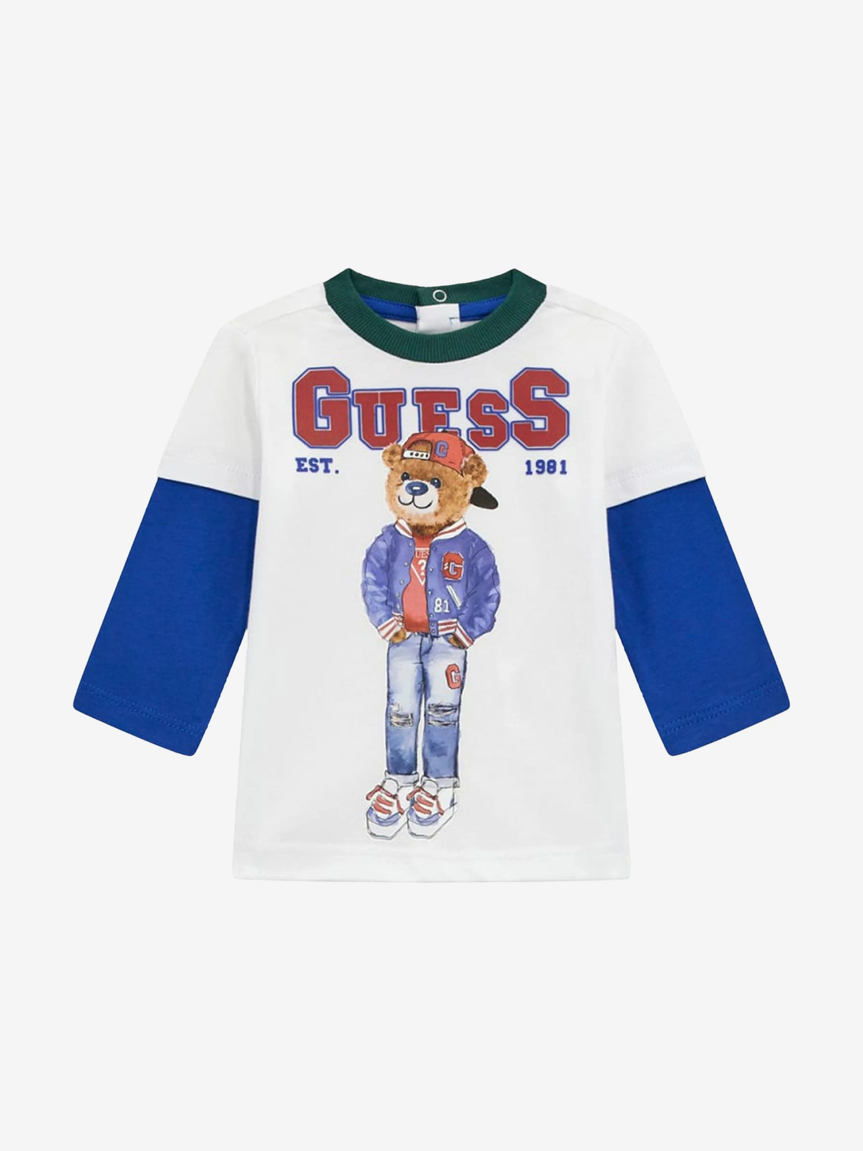 Ensemble T-shirt et pantalon pour bébé garçon en blanc