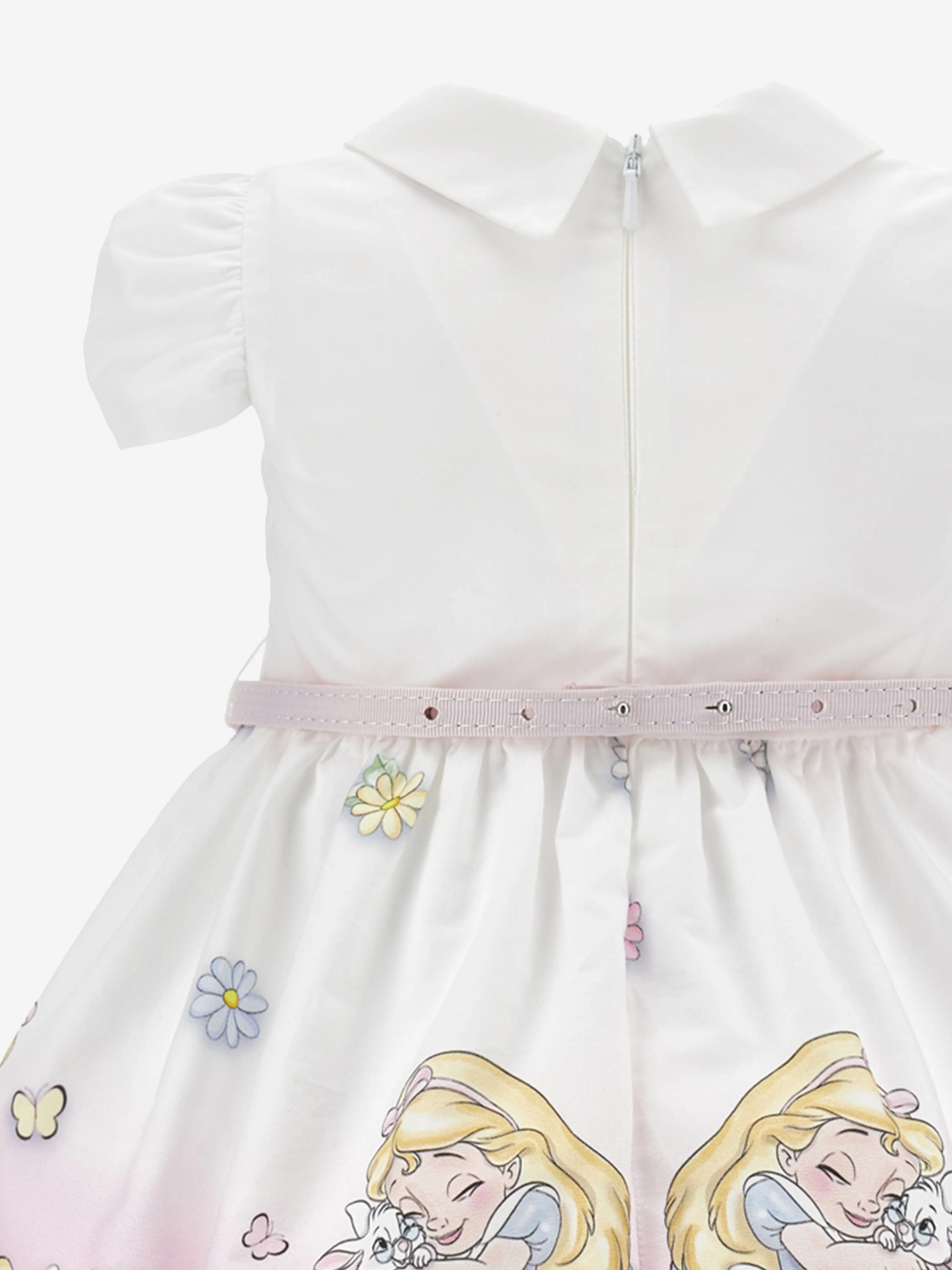Robe Alice au Pays des Merveilles pour Bébé Fille en Blanc