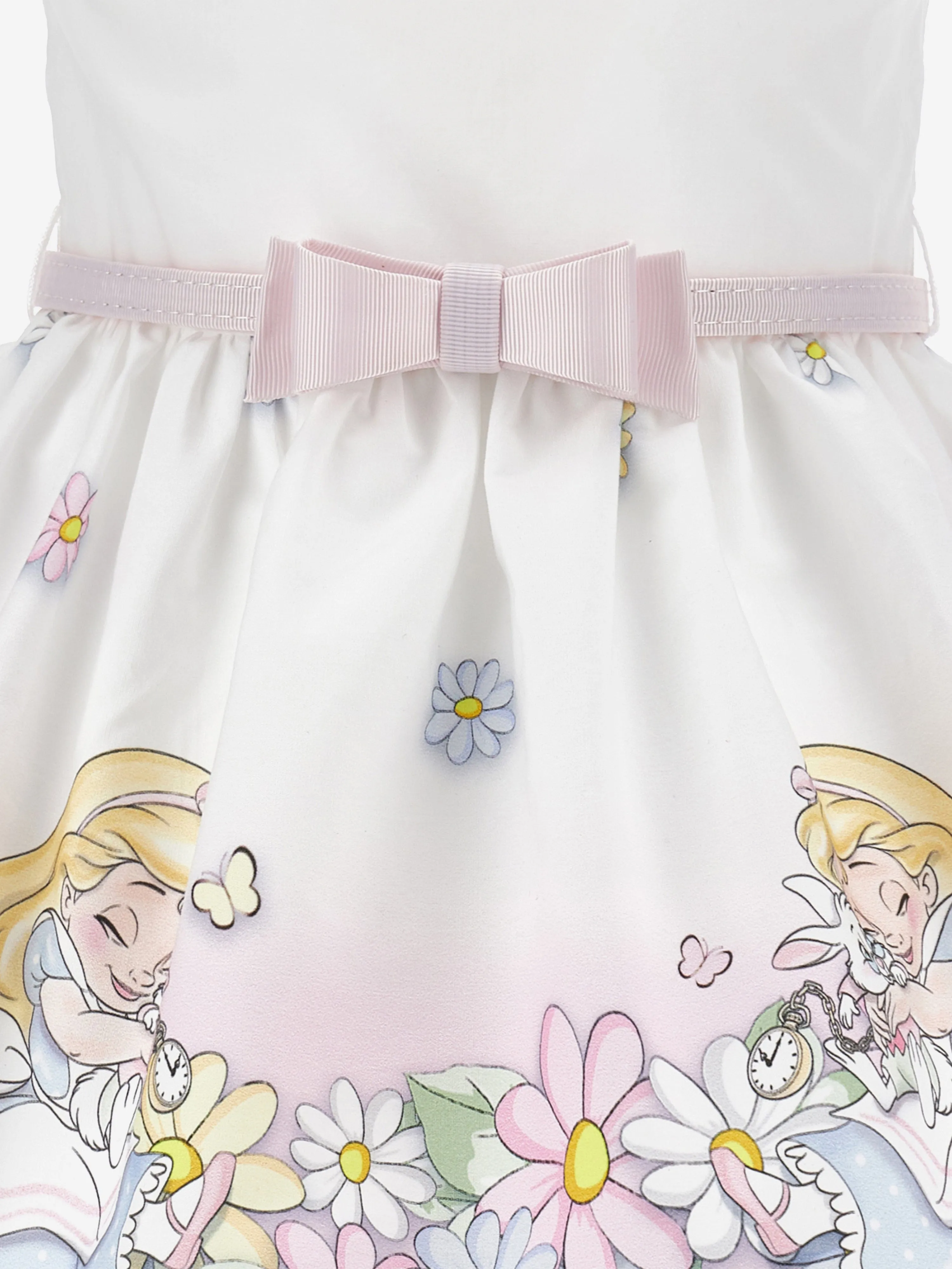 Robe Alice au Pays des Merveilles pour Bébé Fille en Blanc