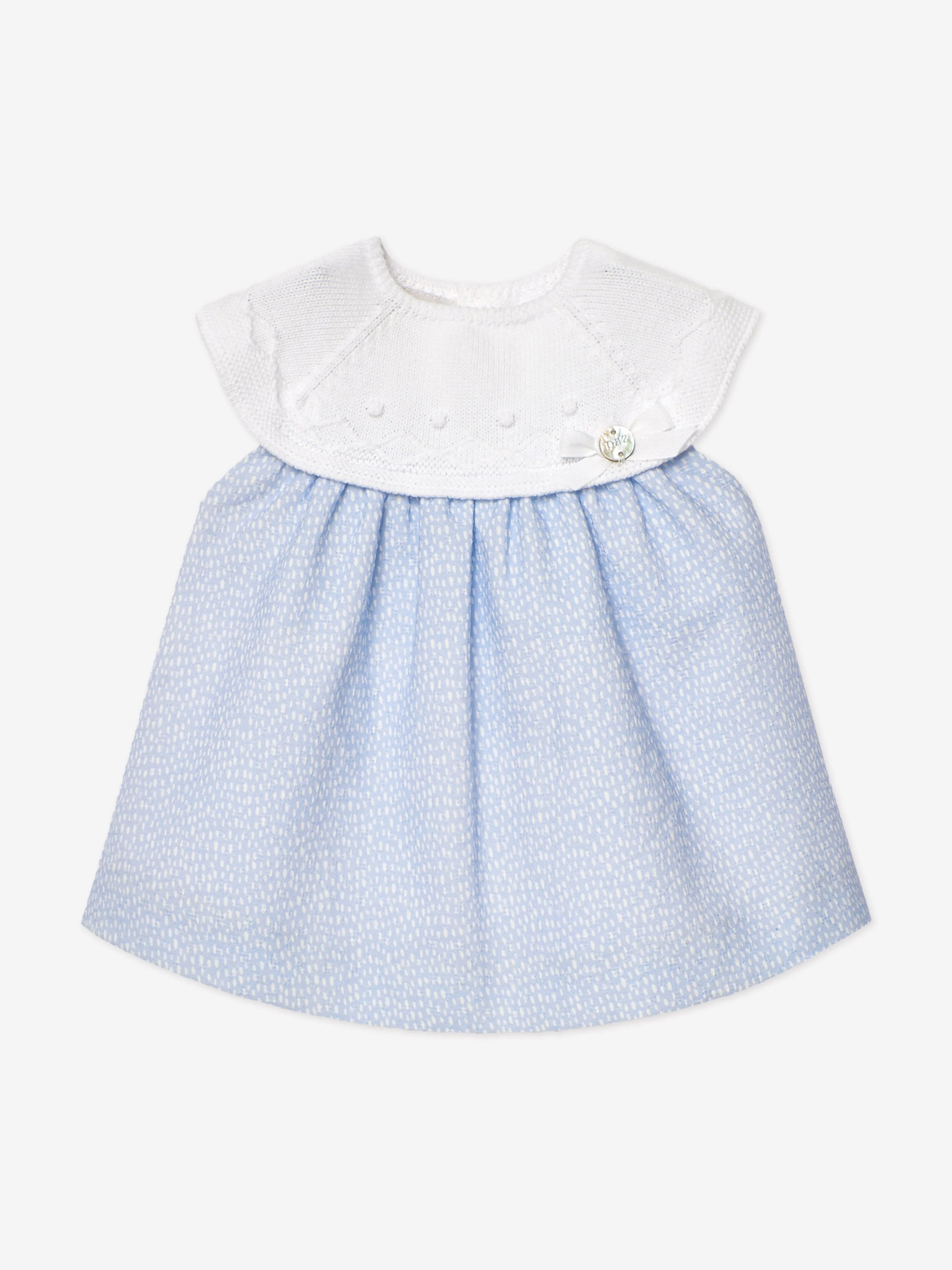 Ensemble Robe et Bloomer pour Bébé Fille en Bleu