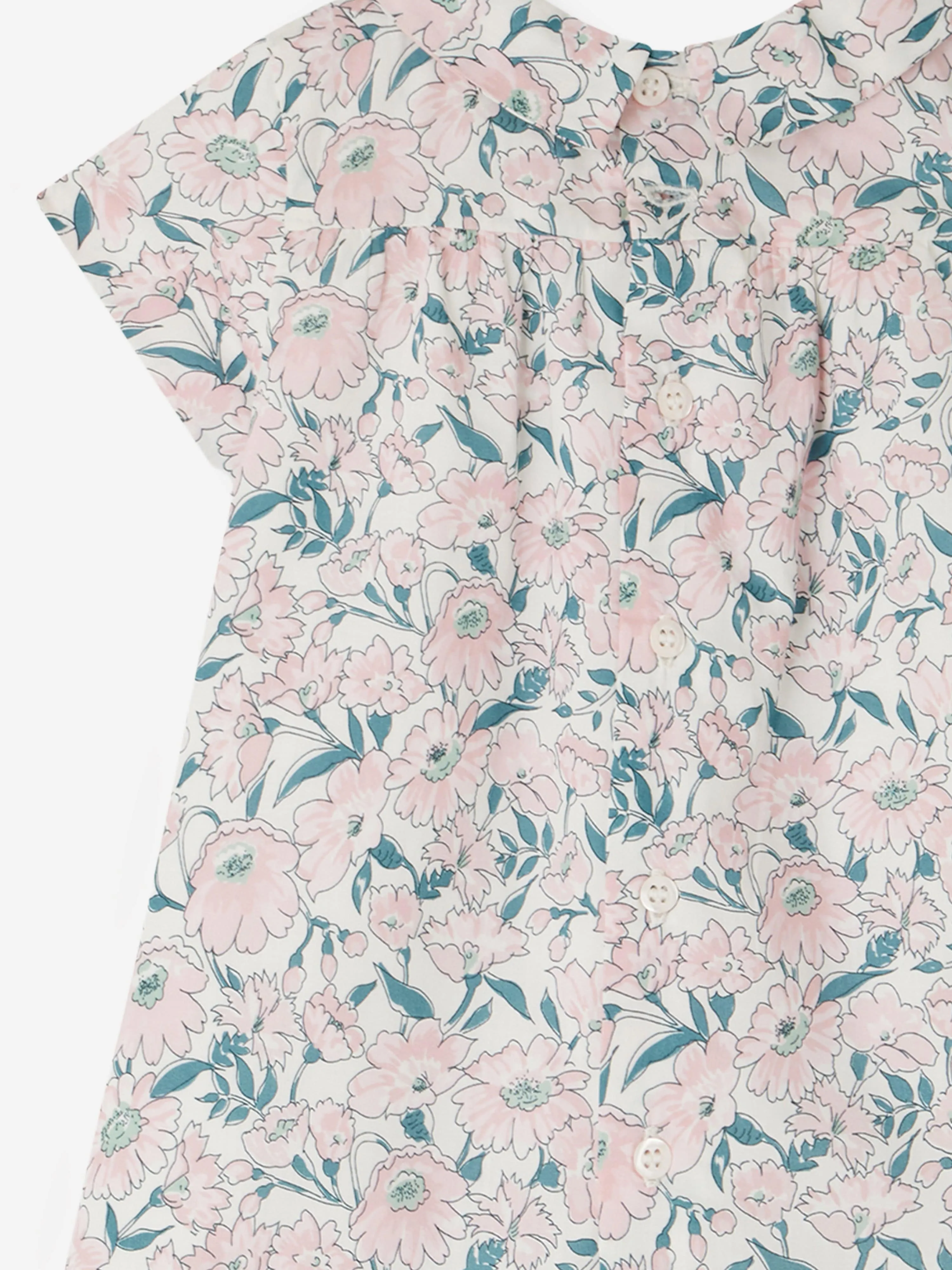 Robe Jadila à fleurs pour bébé fille en rose