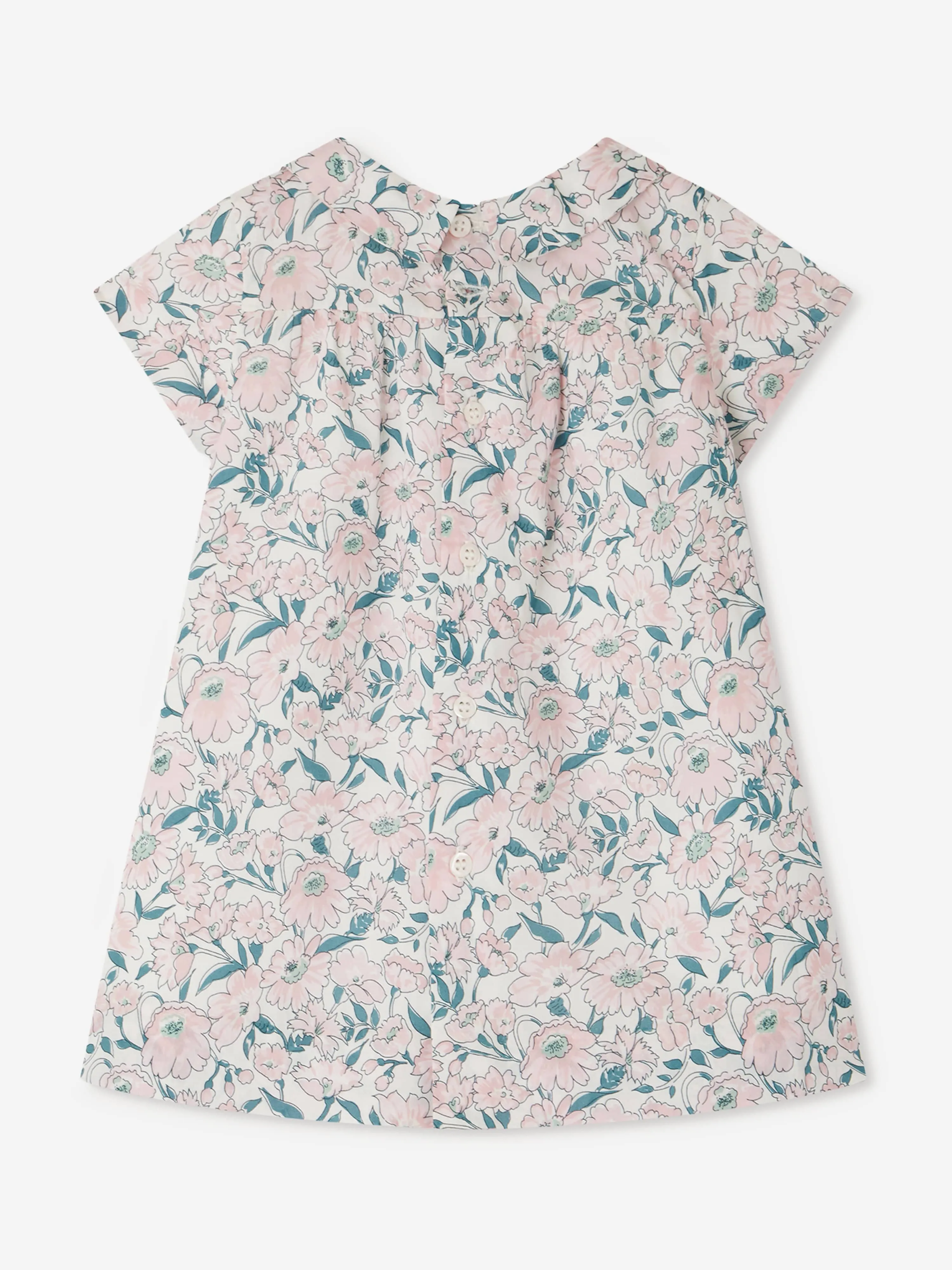 Robe Jadila à fleurs pour bébé fille en rose