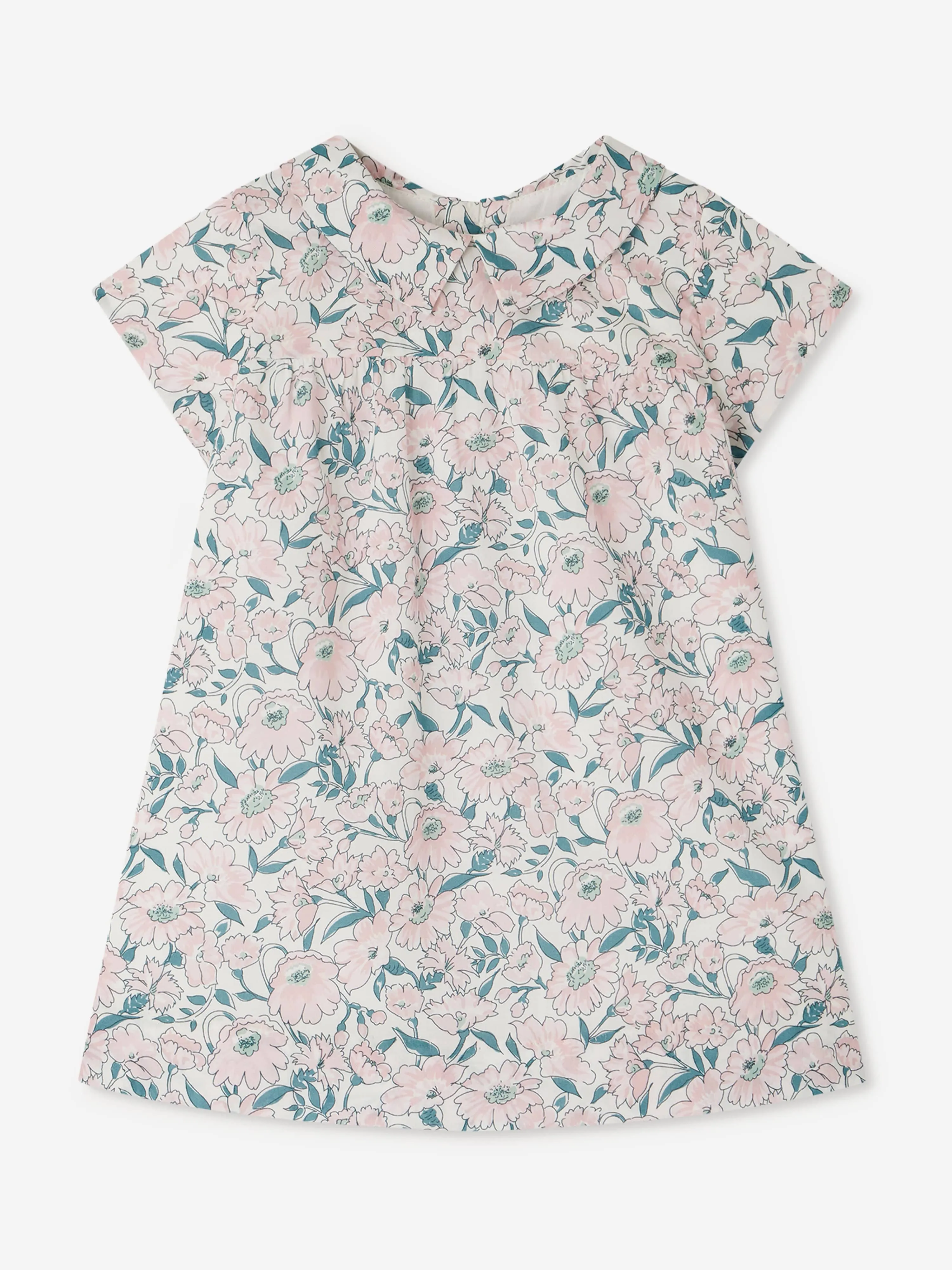 Robe Jadila à fleurs pour bébé fille en rose