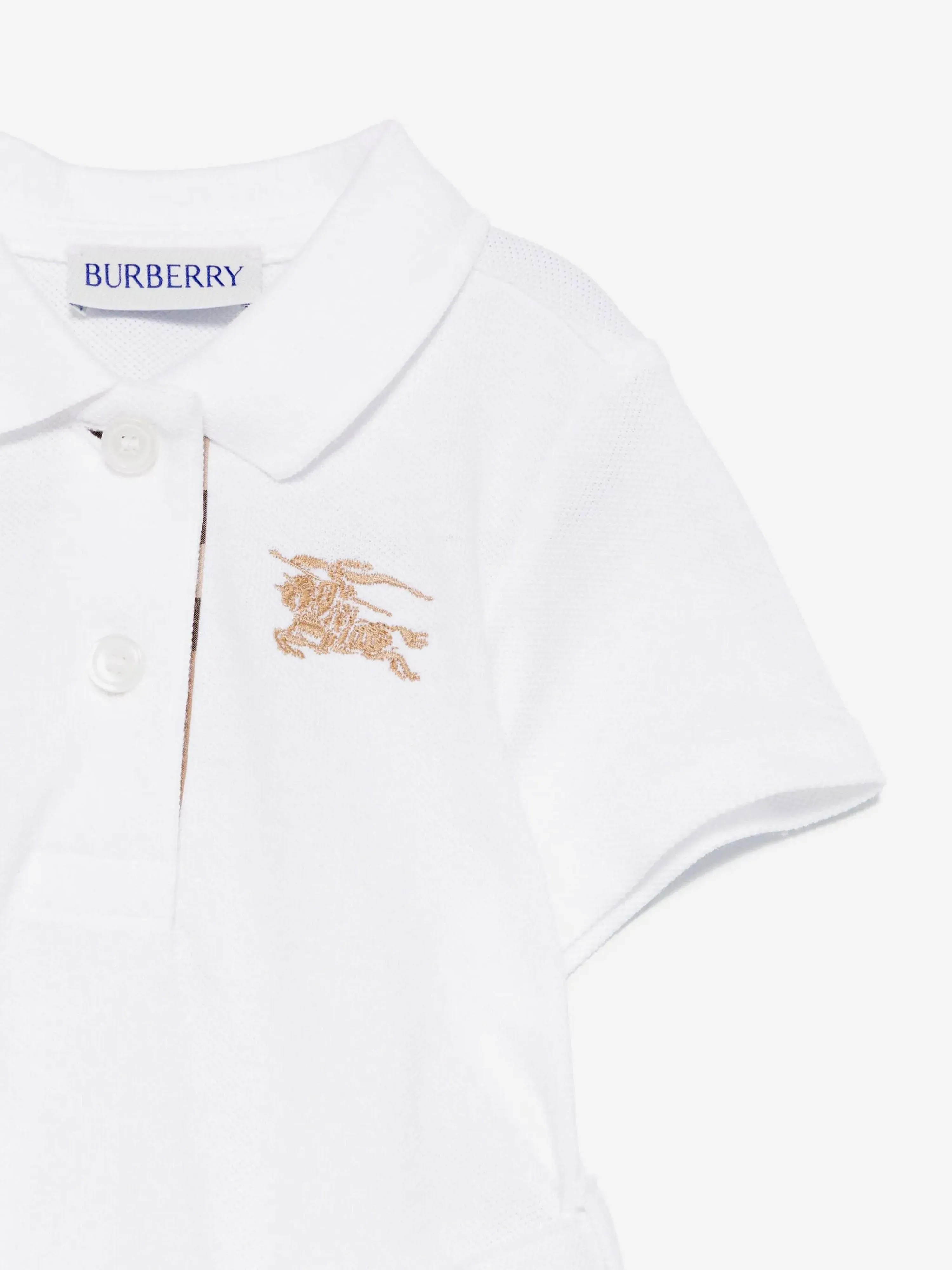 Robe polo mini Astrid pour bébé fille en blanc