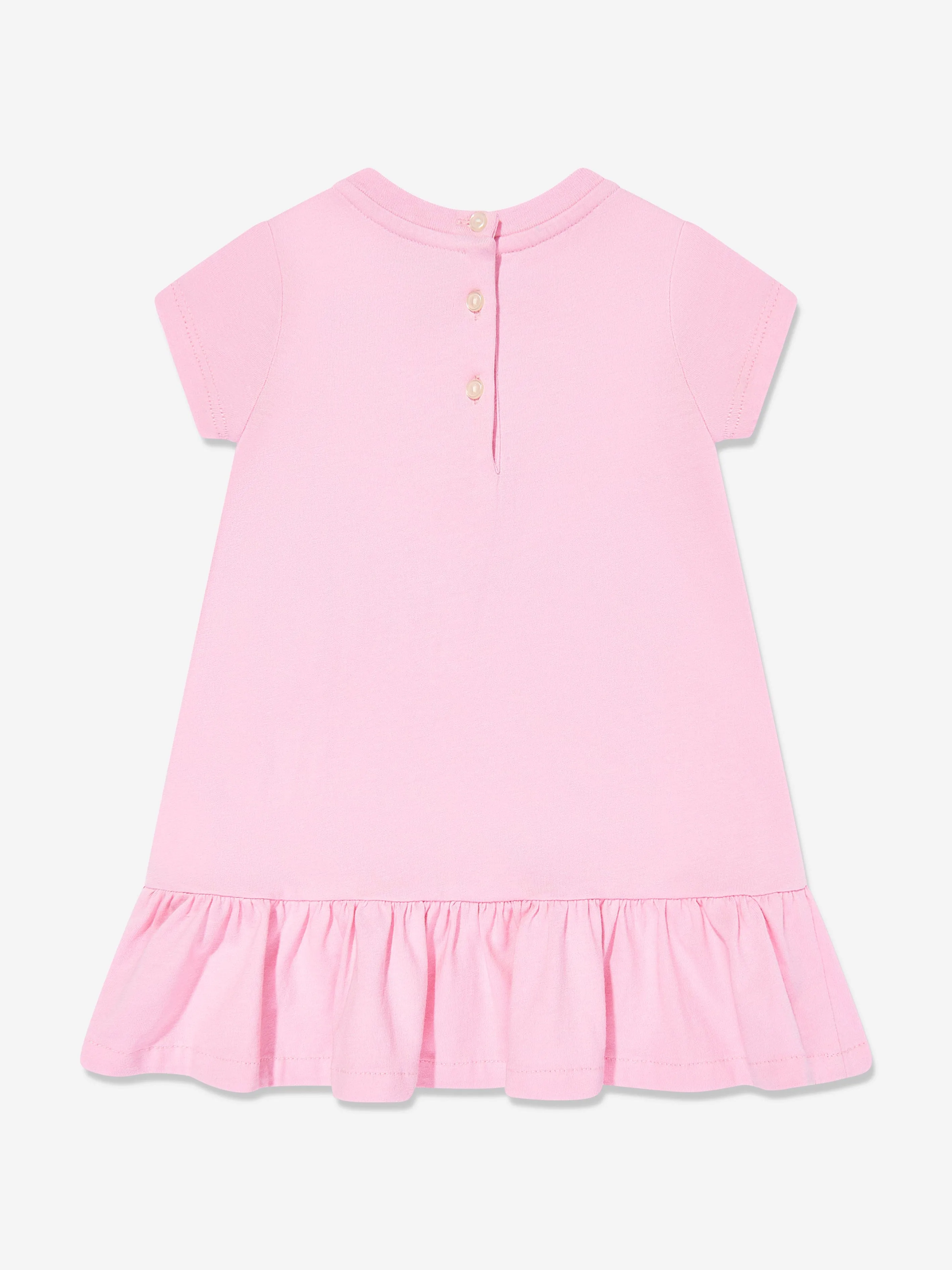 Robe polo pour bébé fille en rose