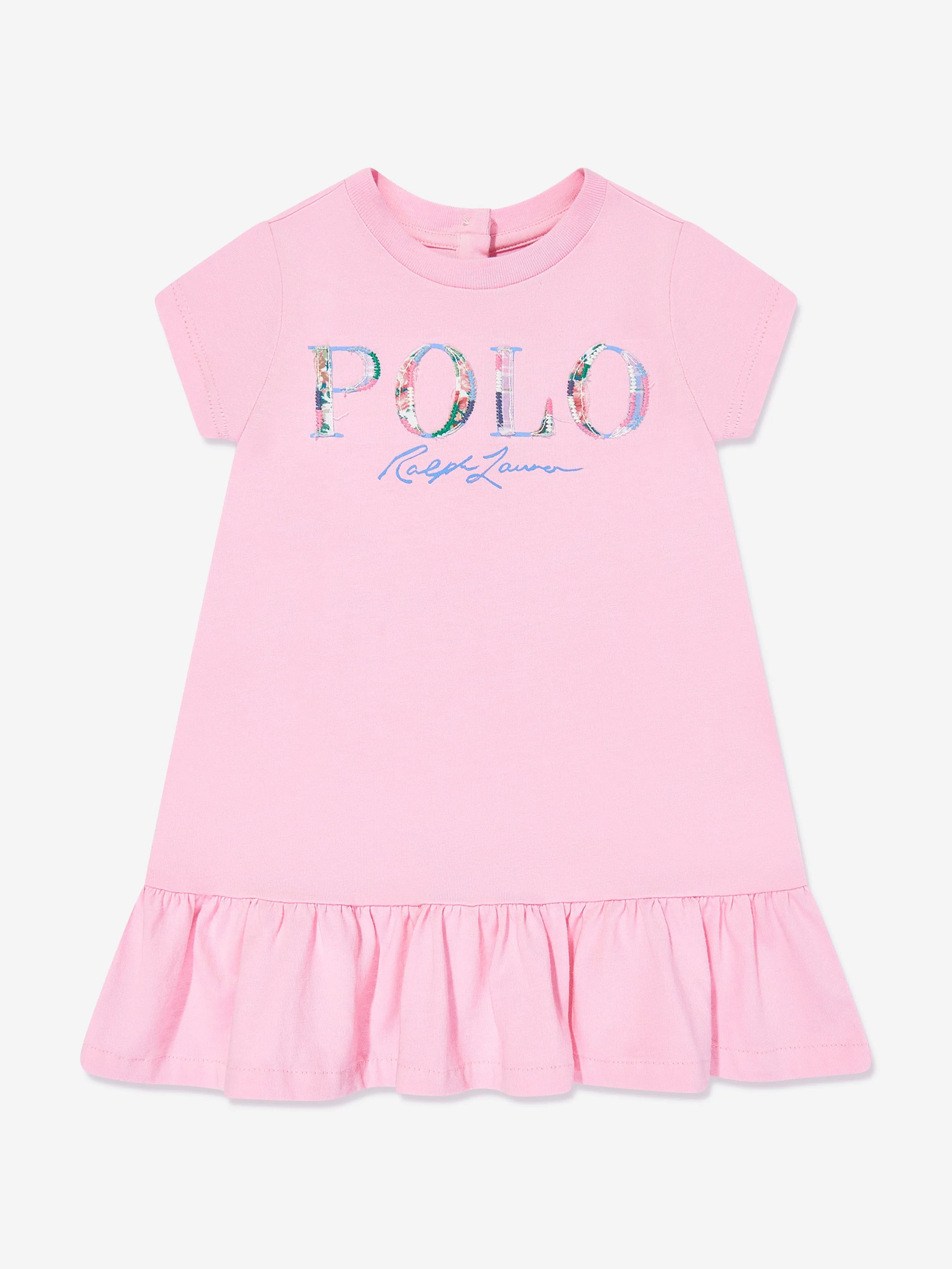Robe polo pour bébé fille en rose