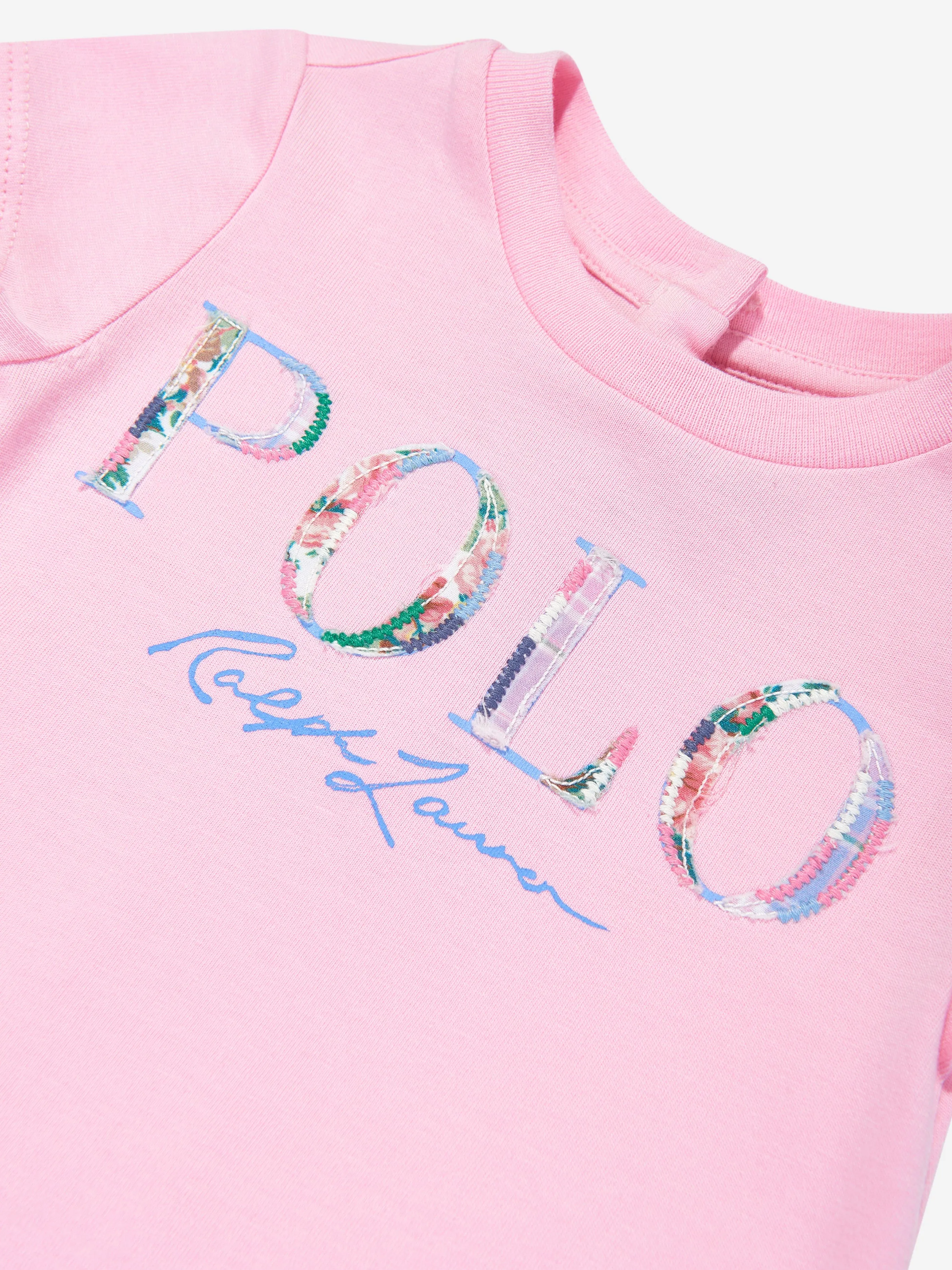 Robe polo pour bébé fille en rose