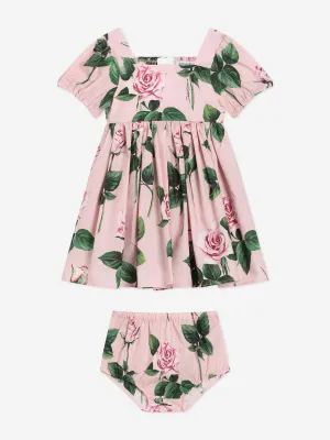 Robe à imprimé rose pour bébé fille en rose
