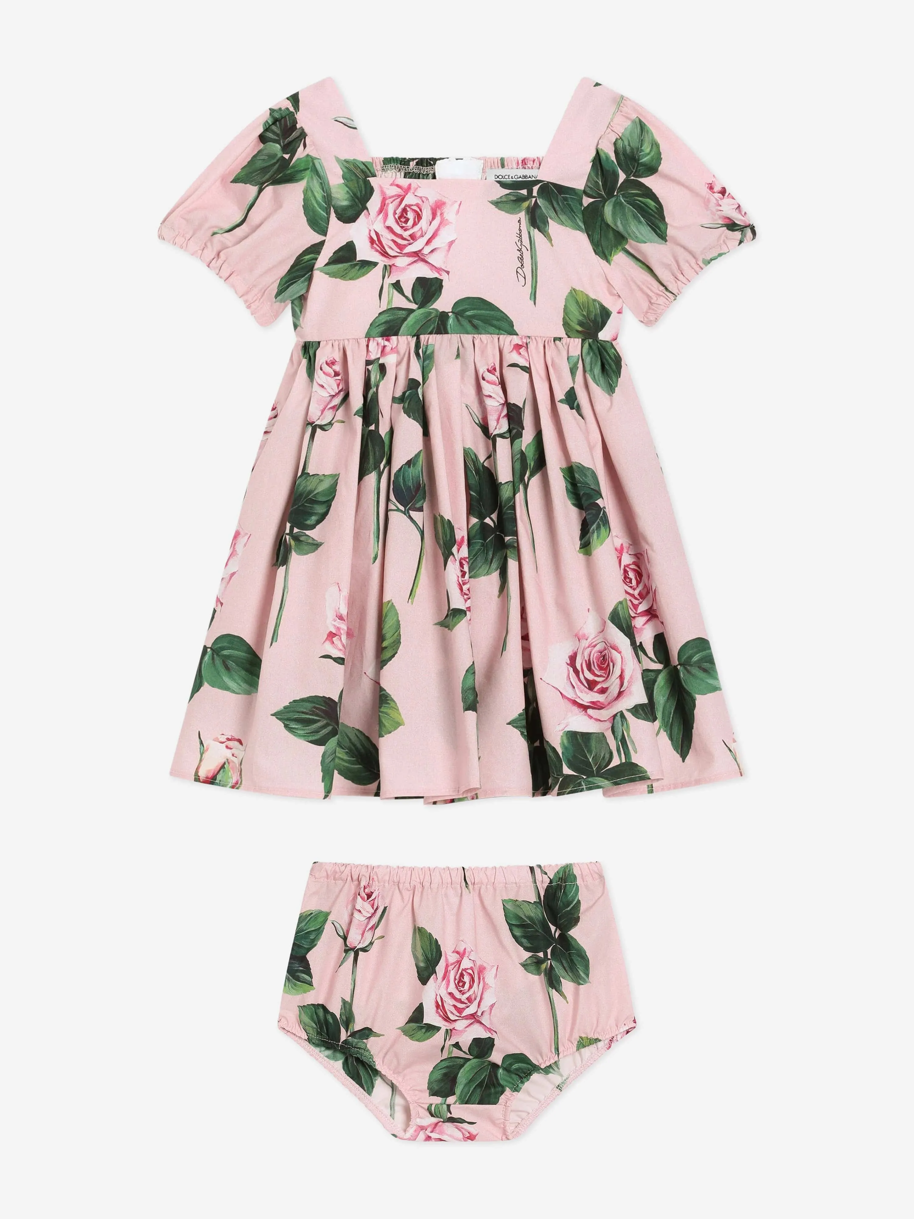 Robe à imprimé rose pour bébé fille en rose