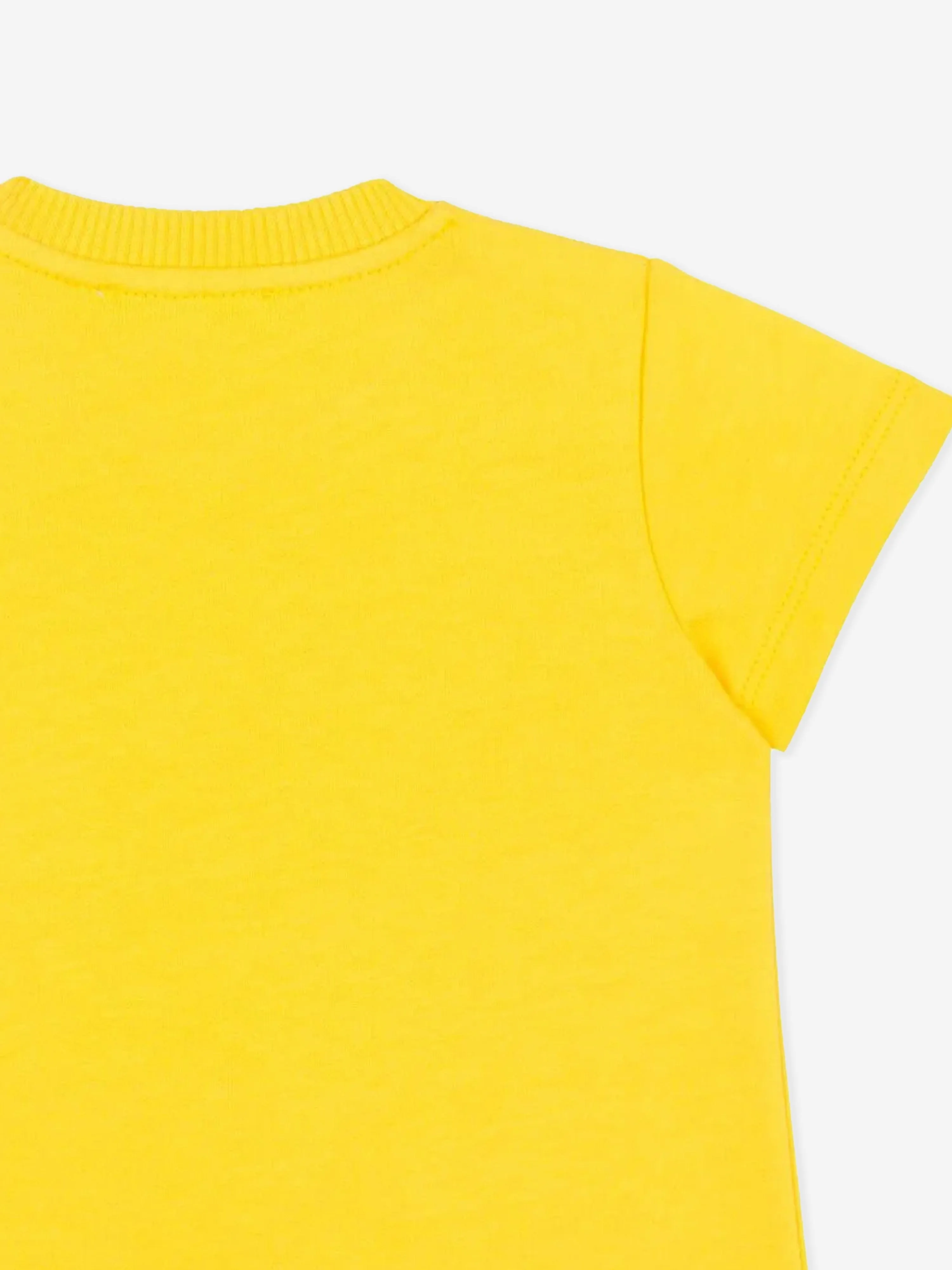 Robe en jersey ours en peluche pour bébé fille en jaune