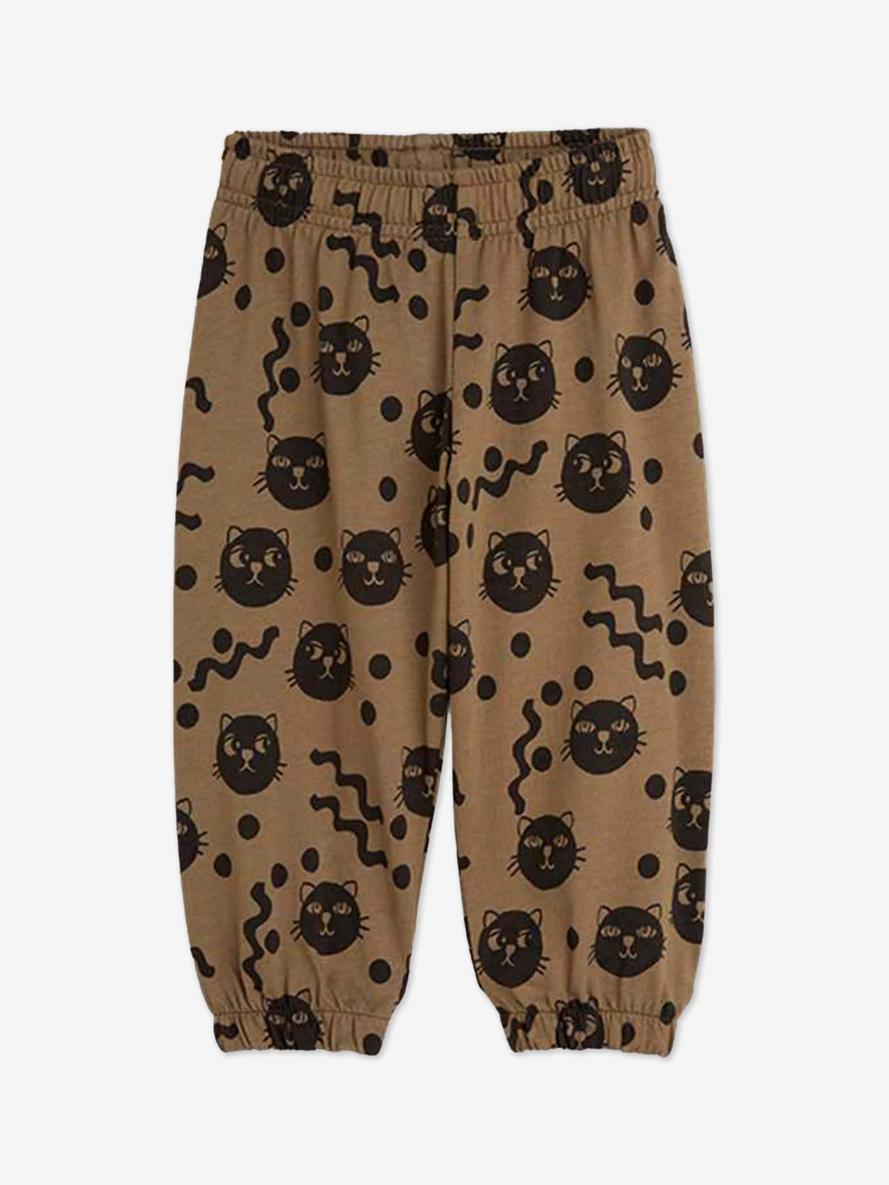 Combinaison AOP Baby Squiggly Cats en marron