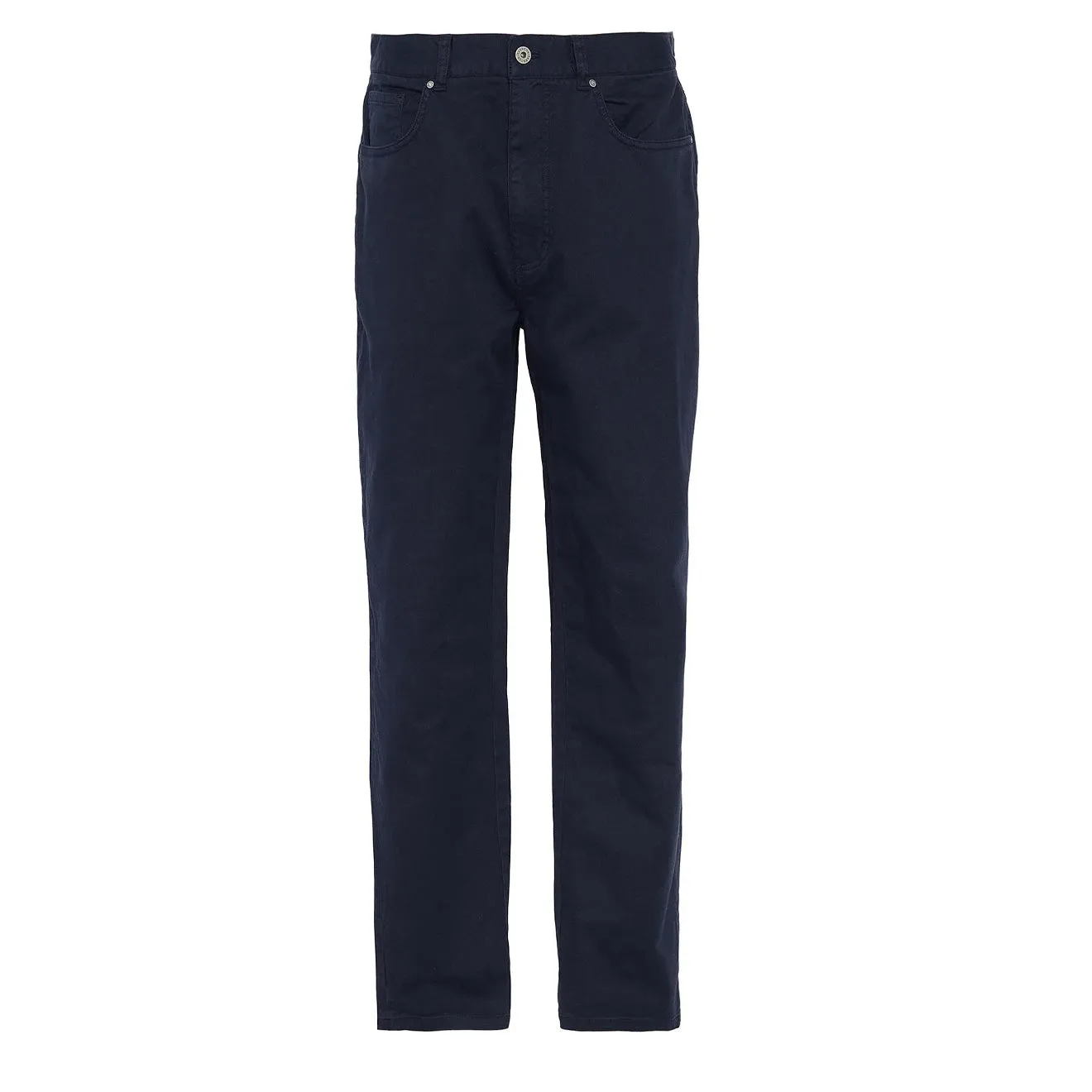 Barbour Pantalon Regular Fit en Twill Stretch Lavé Bleu Marine Foncé