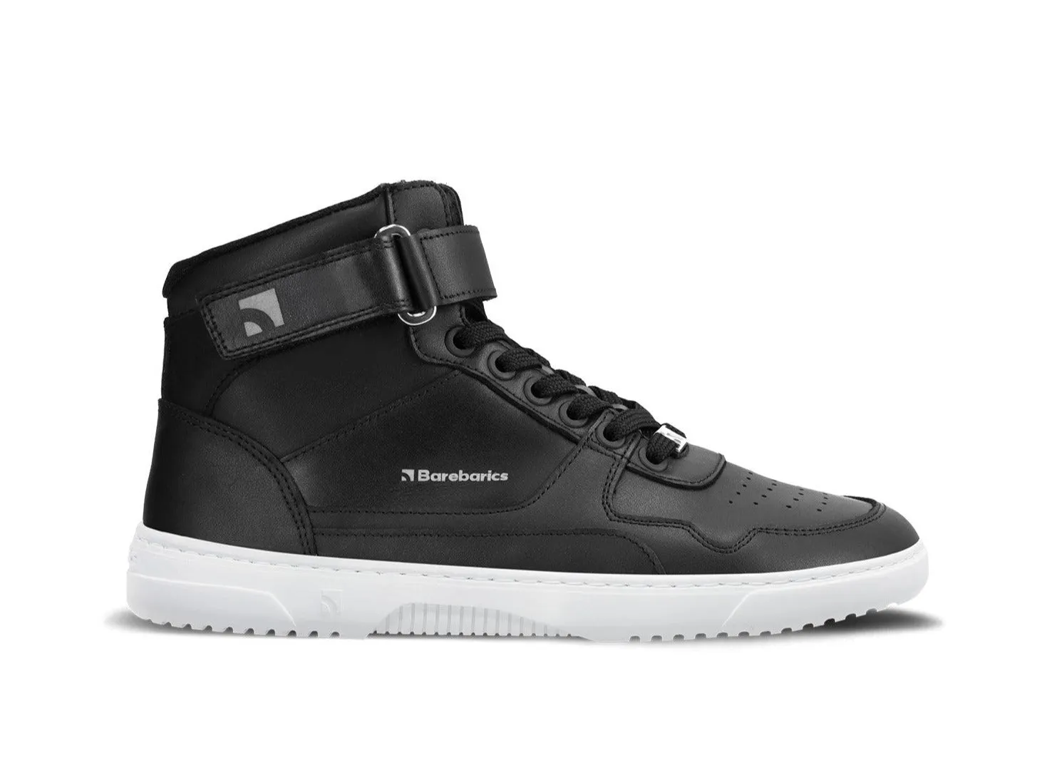 Baskets Pieds Nus Barebarics Zing - Montant - Noir & Blanc - Chaussures en Cuir_Be Lenka_Chaussures