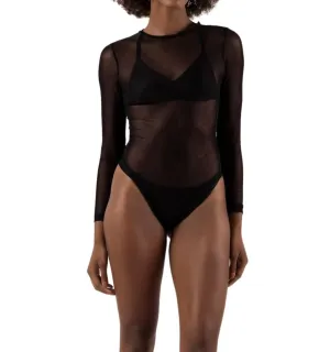 Body basique en tulle noir