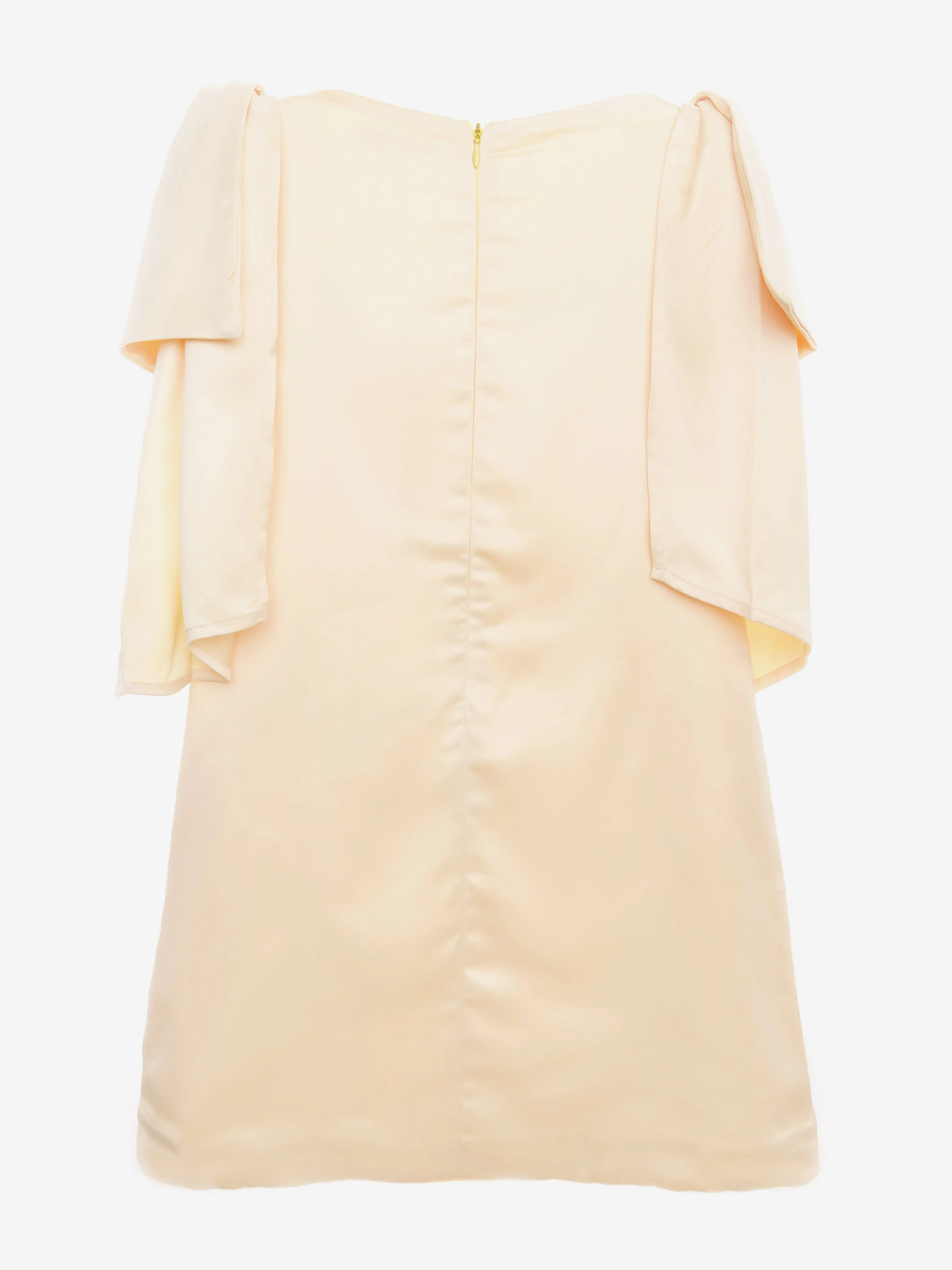 Robe en satin BCBG Girls à manches à nœuds en jaune