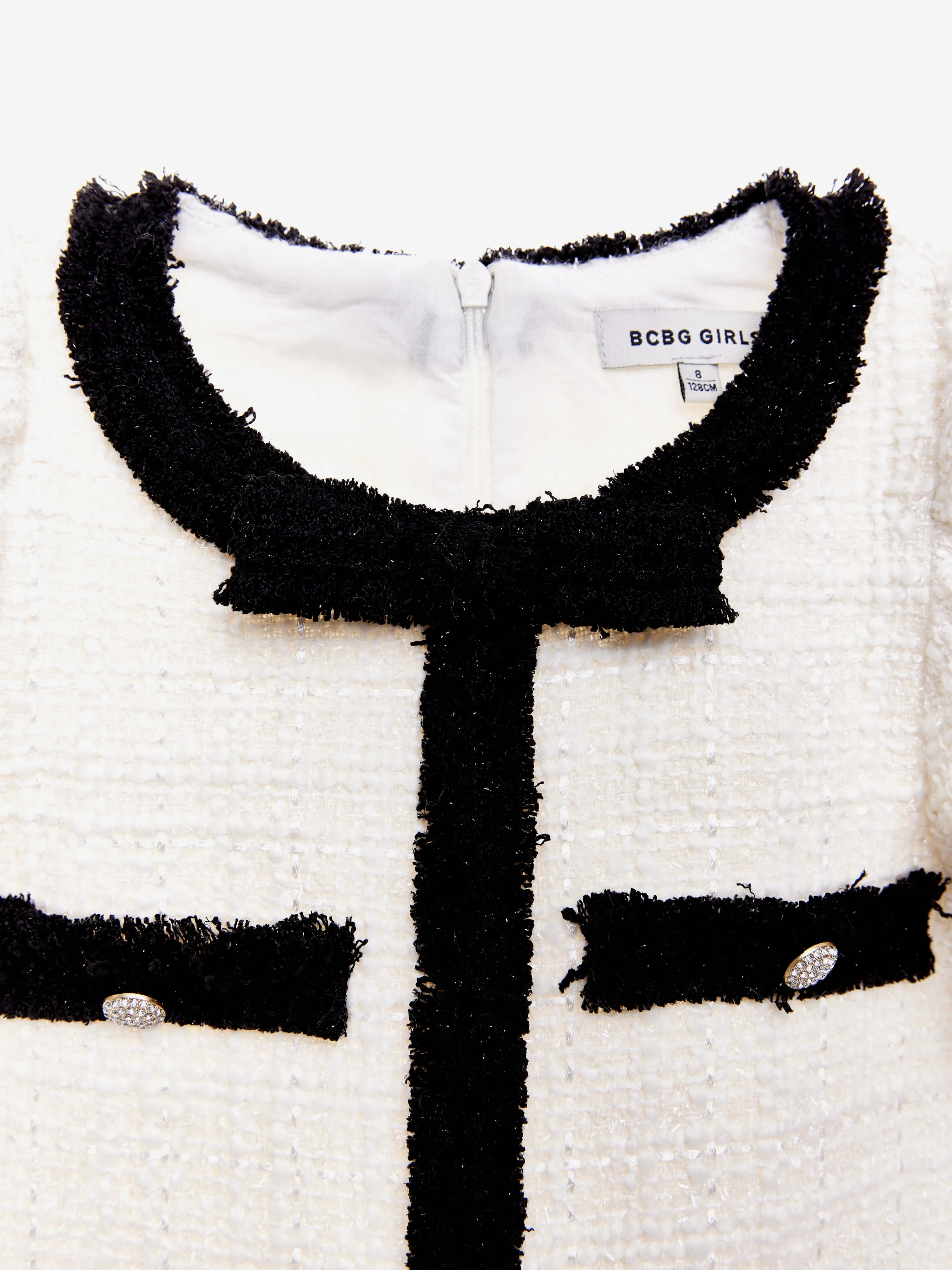 Robe en tweed BCBG Girls en ivoire