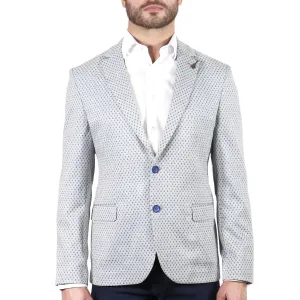 Beige avec triangles bleus
