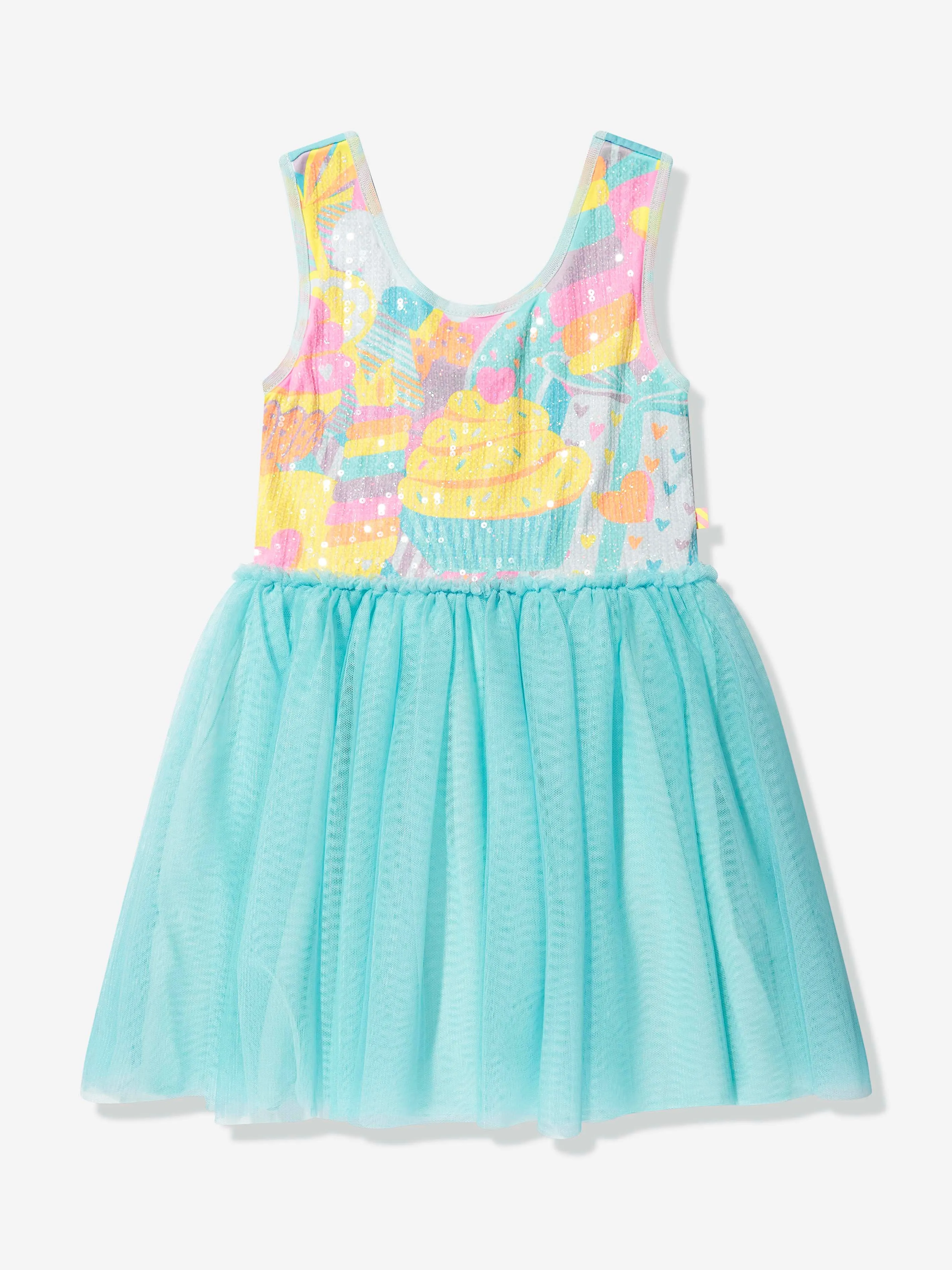 Robe Billieblush pour Filles avec Couronne Pailletée en Bleu
