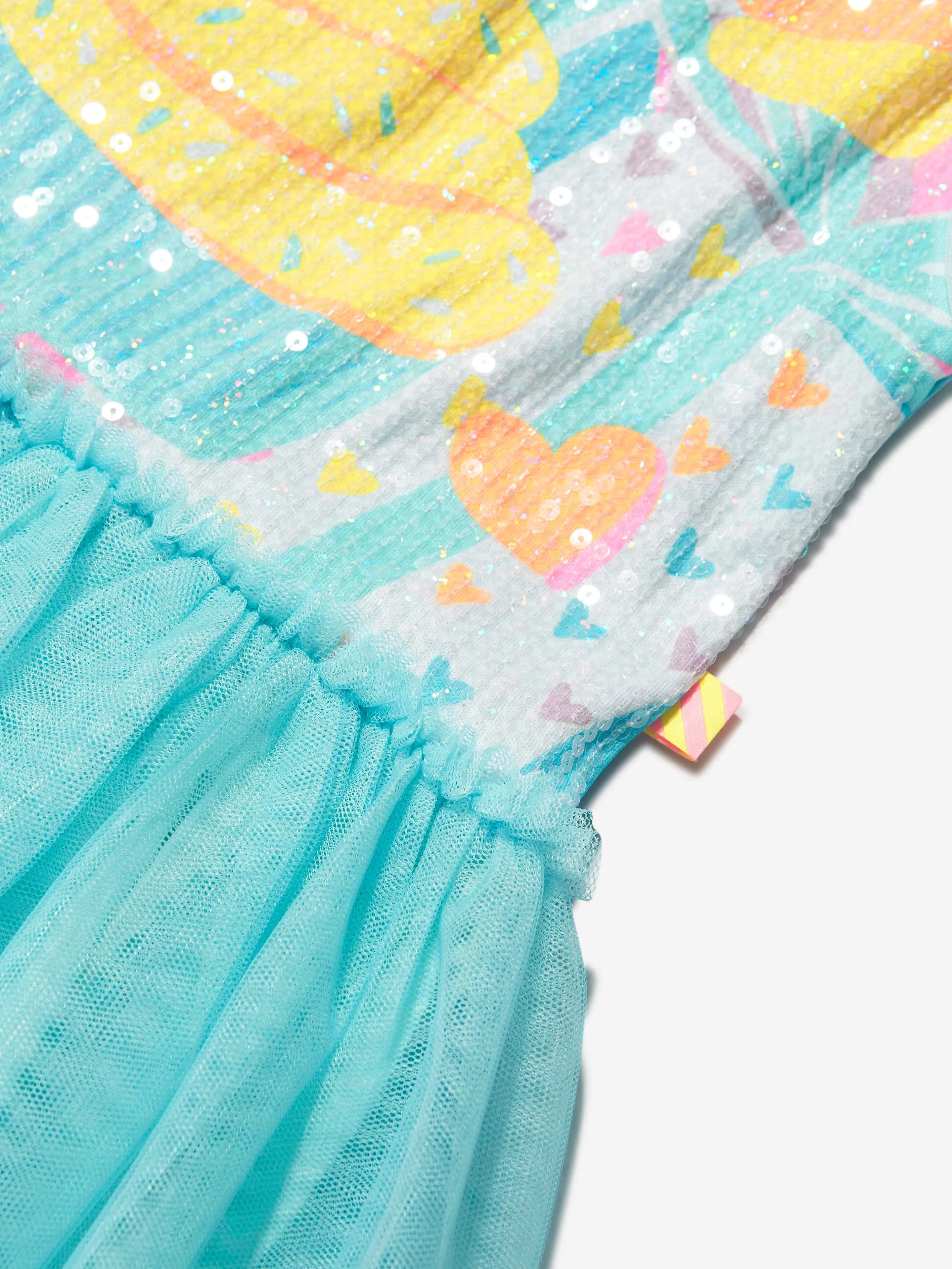 Robe Billieblush pour Filles avec Couronne Pailletée en Bleu