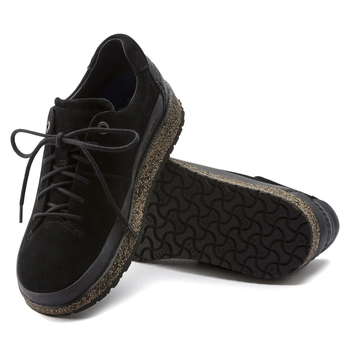 Birkenstock Hommes Honnef Bas Noir Suède Chaussures Birkenstock