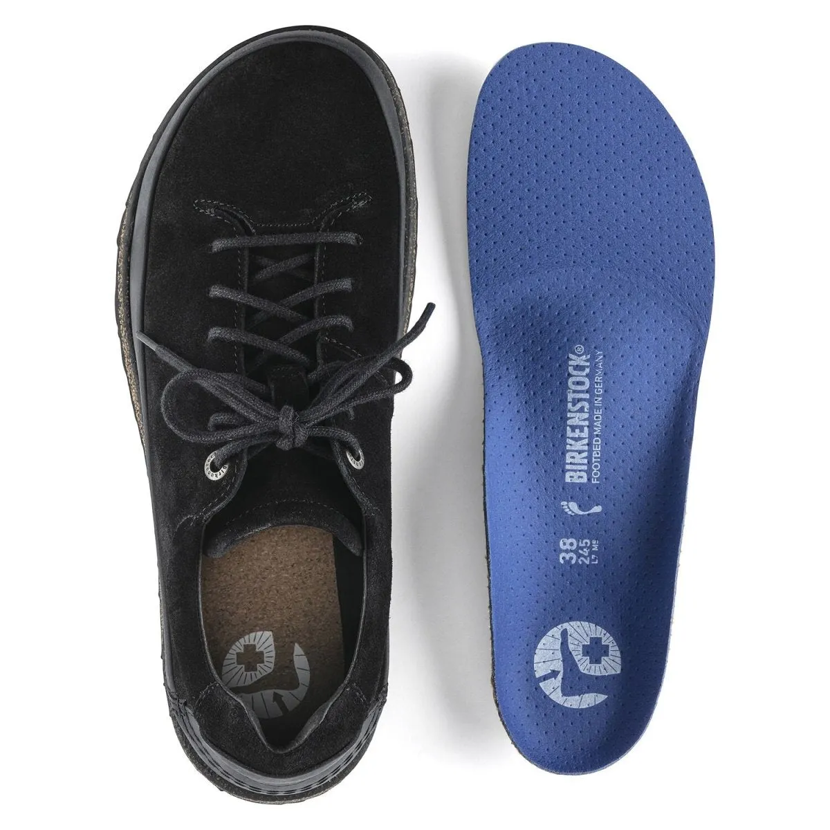 Birkenstock Hommes Honnef Bas Noir Suède Chaussures Birkenstock