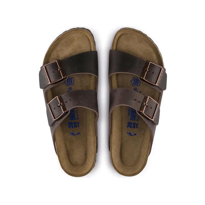 Chaussures Birkenstock Arizona en cuir huilé Habana SFB