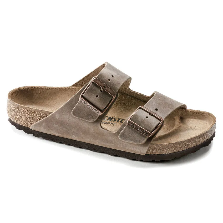 Chaussures Birkenstock Arizona en cuir huilé tabac