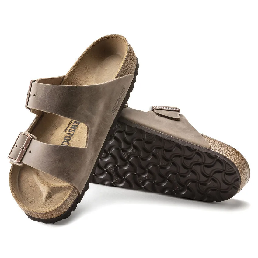 Chaussures Birkenstock Arizona en cuir huilé tabac