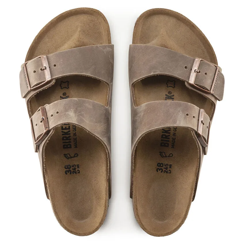 Chaussures Birkenstock Arizona en cuir huilé tabac