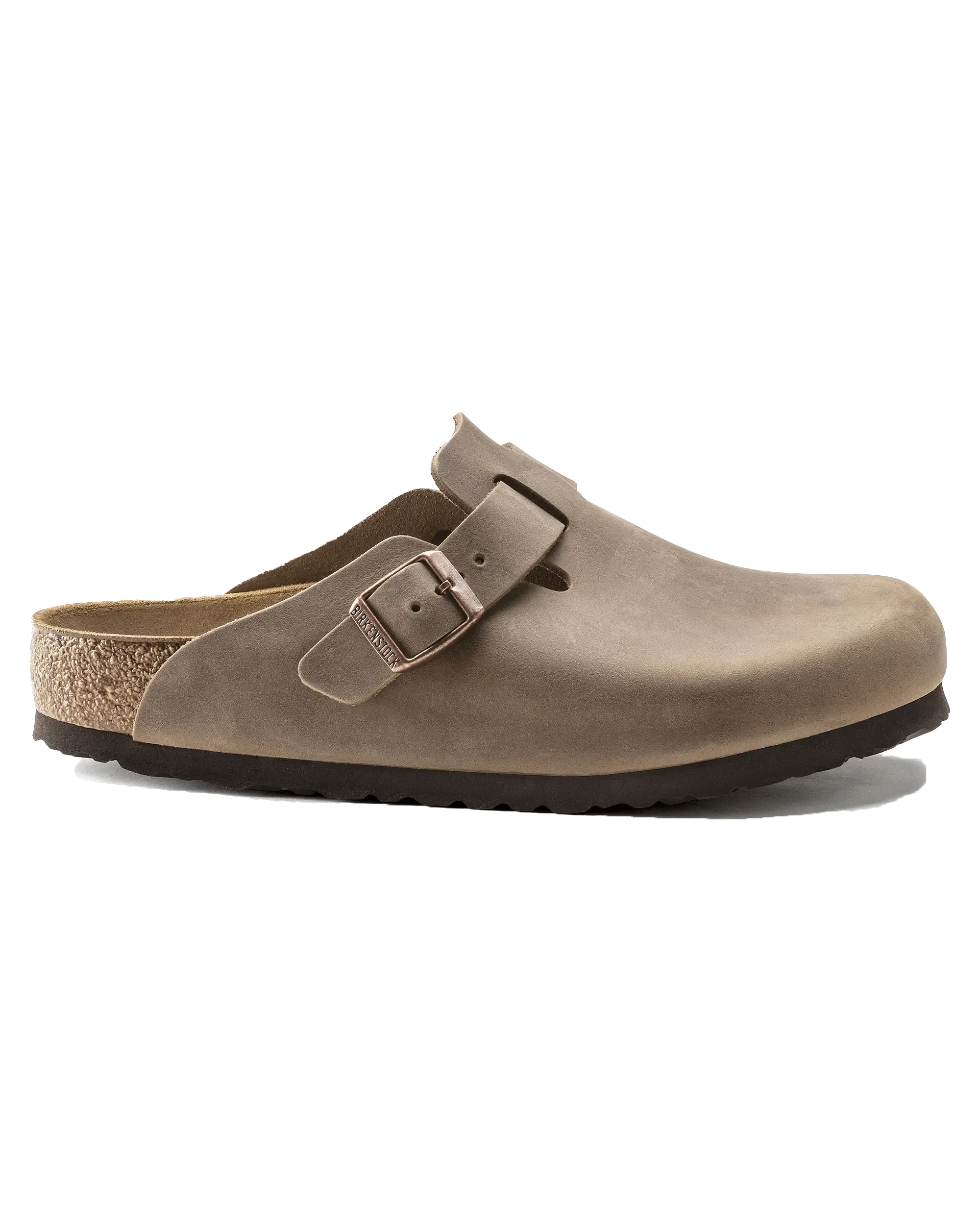 Sandales Birkenstock Boston en cuir huilé pour hommes en brun tabac