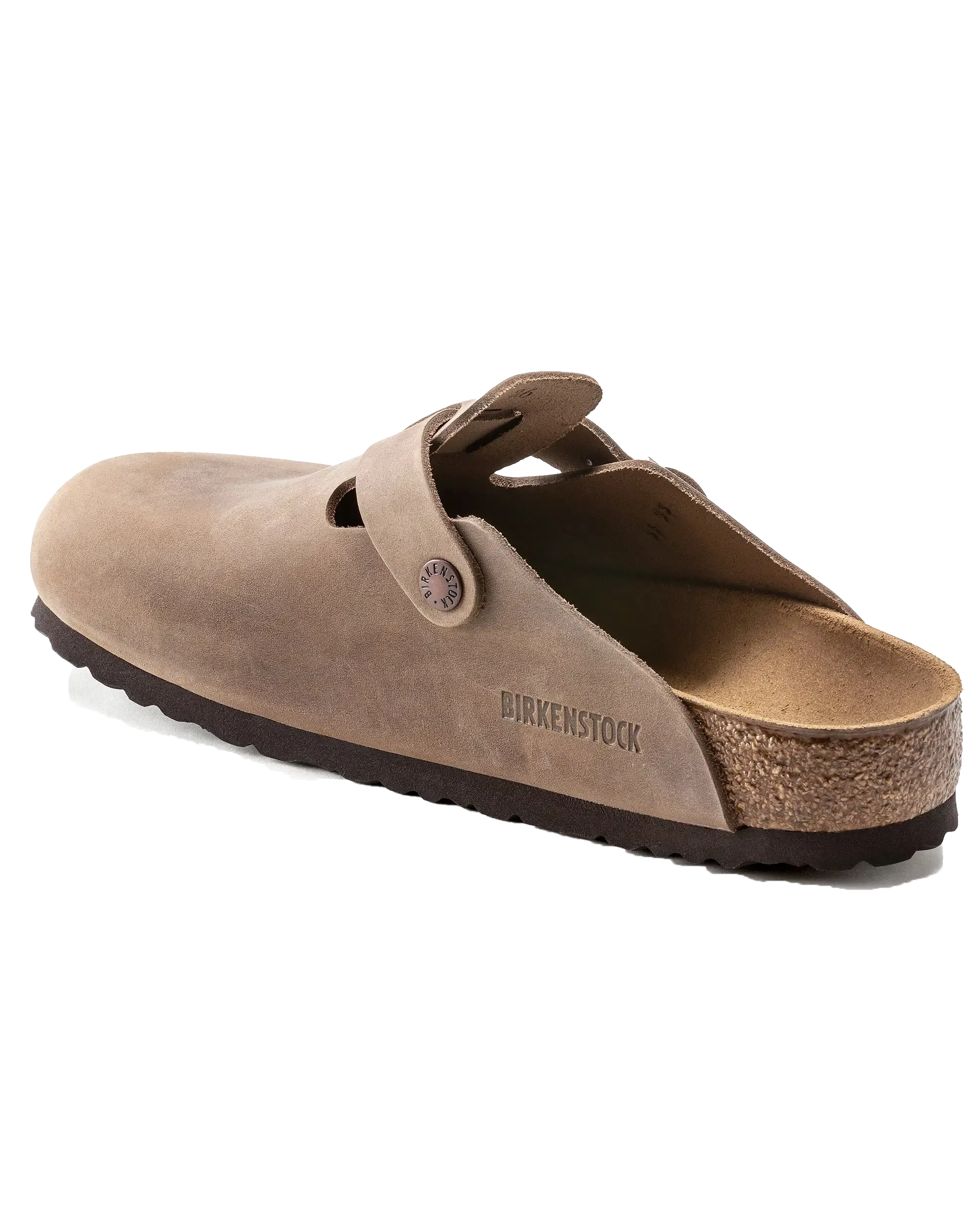Sandales Birkenstock Boston en cuir huilé pour hommes en brun tabac