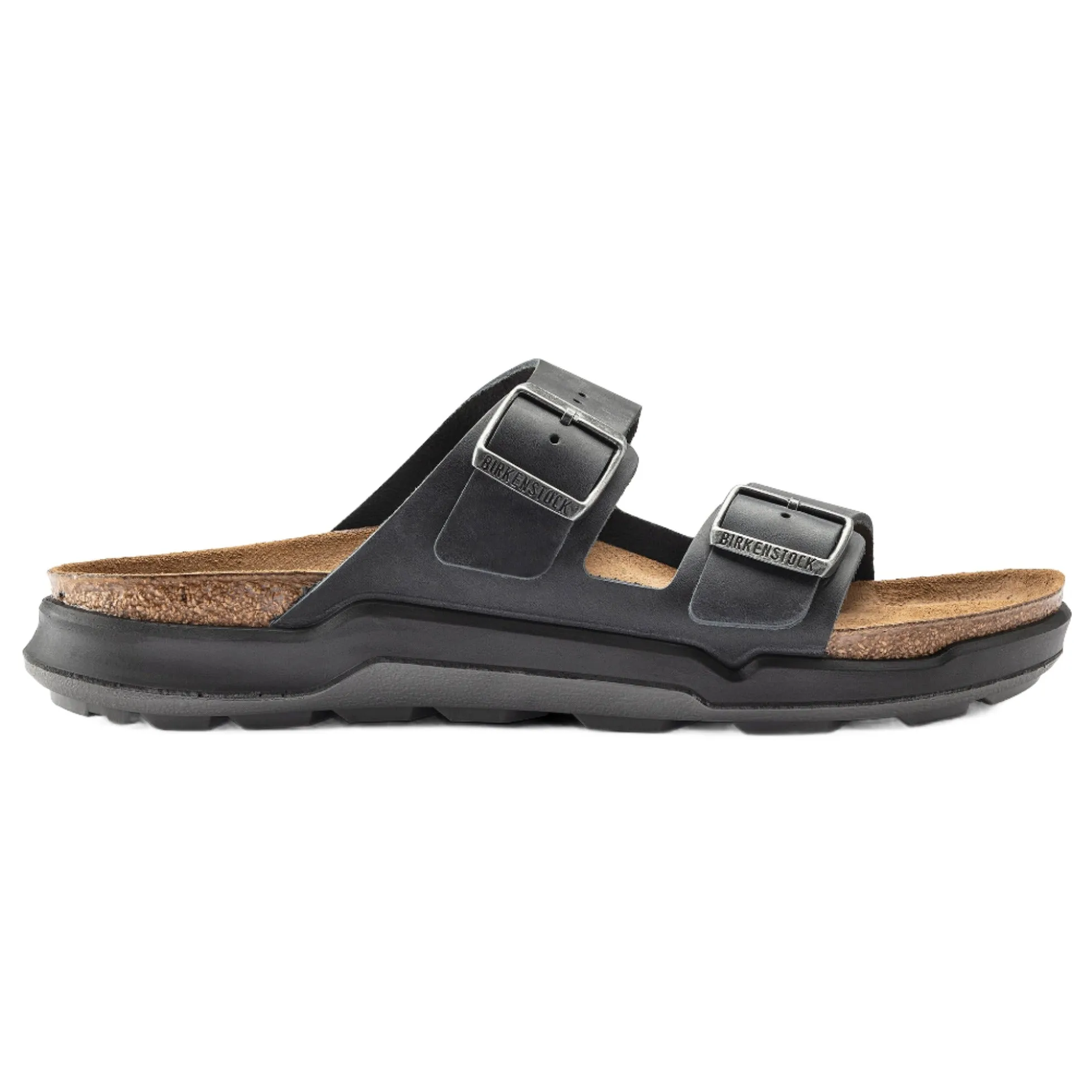 Birkenstock Chaussures Homme Arizona CT Cuir Huilé Noir Robustes